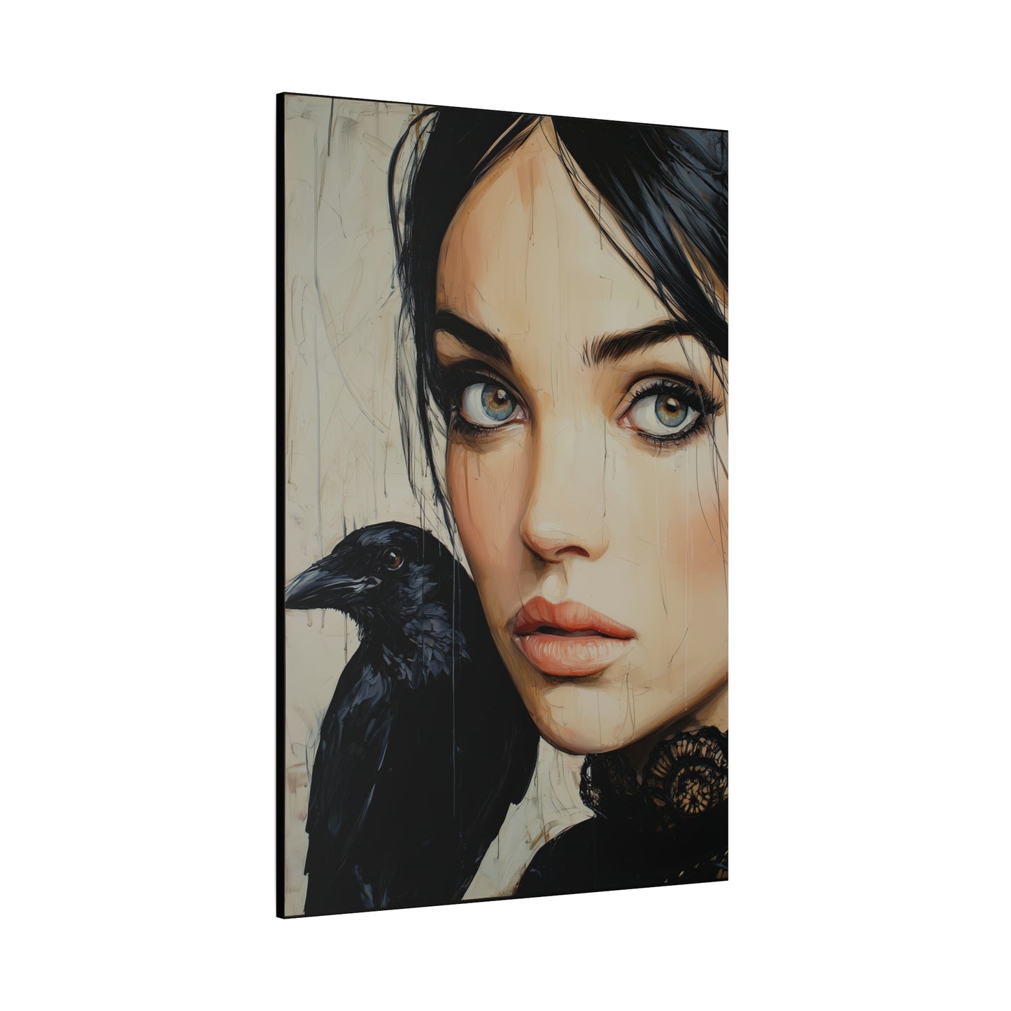 Gallery Wrapped Canvas, Myth and Bones Gothic Art Canvas, Dark Muse Canvas - Blythe