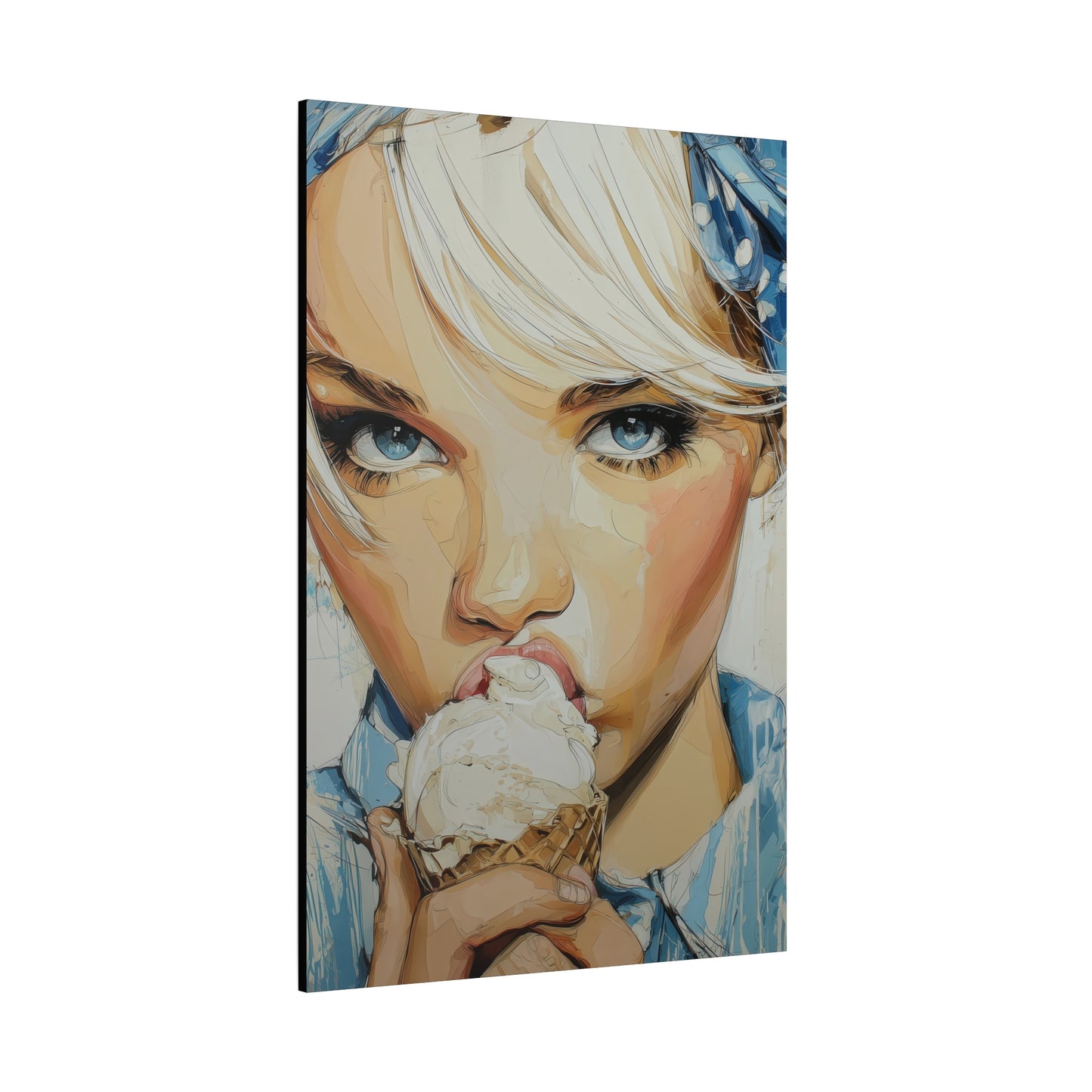 Gallery Wrapped Canvas, Sweet Summer Nostalgia, Sugar and Spice Art Canvas, Ice Cream Dreams Art – Cora