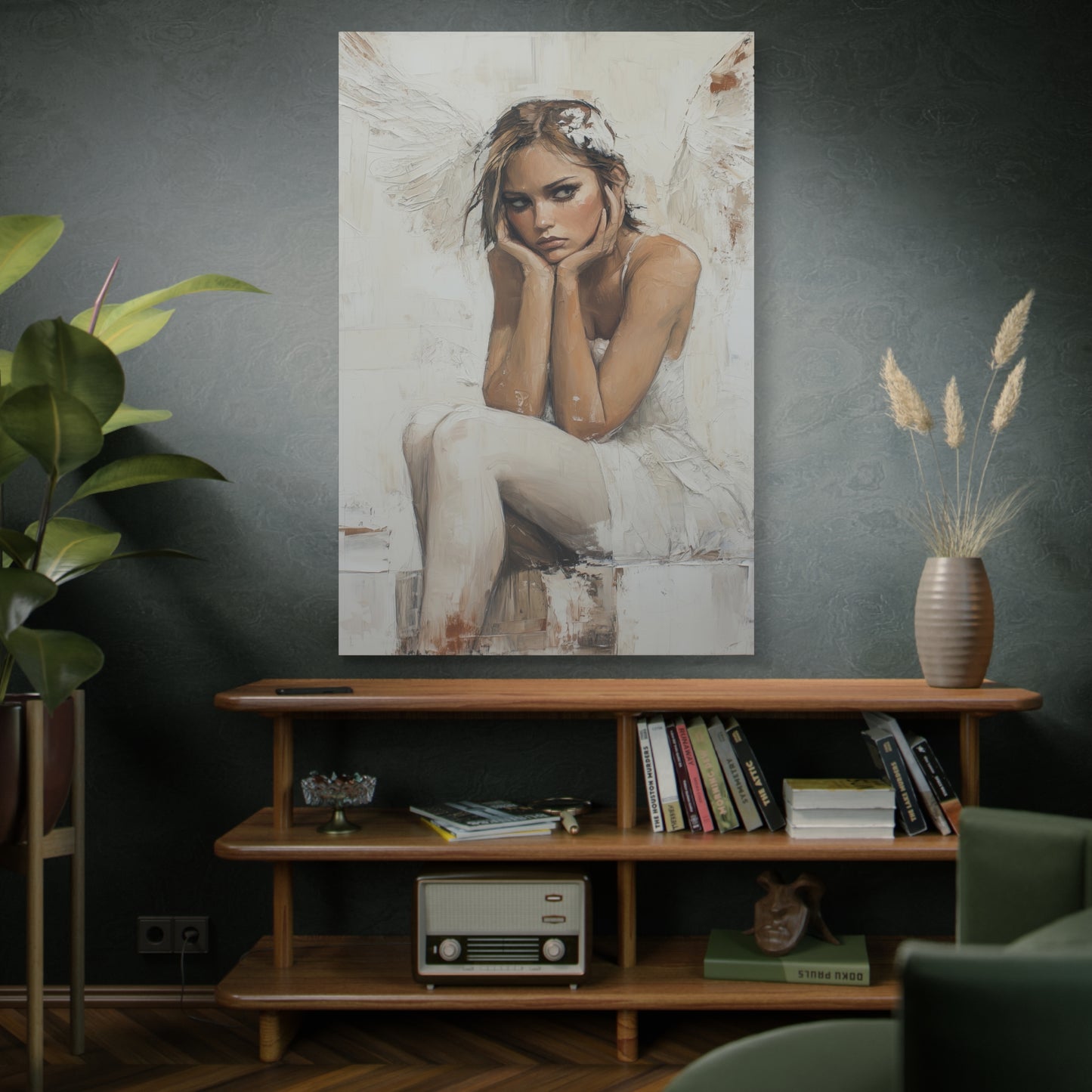 Gallery Wrapped Canvas, Sinners and Saints Art Canvas, Angel Art Canvas – Amber