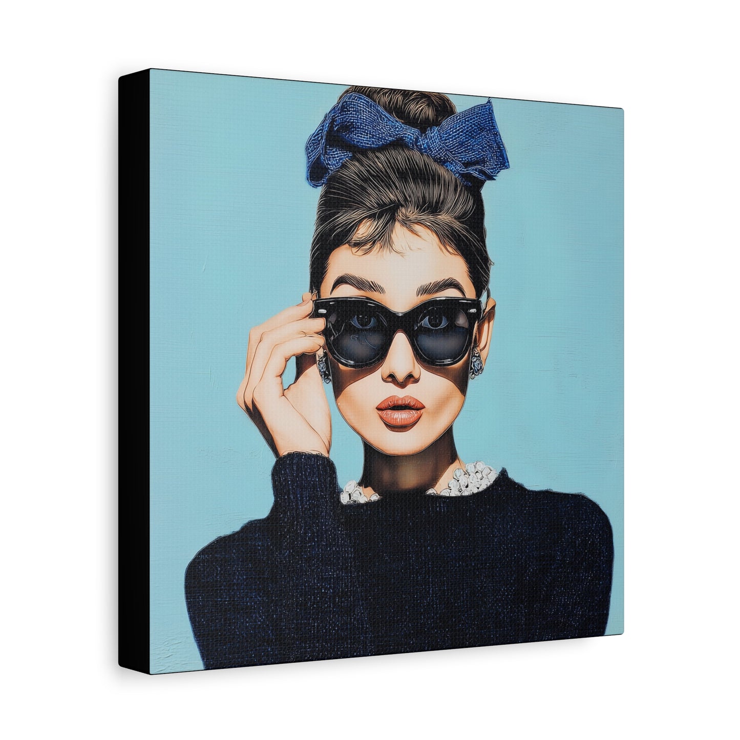 Gallery Wrapped Canvas, The Diva Project Art Canvas, Pinup Art Canvas – Audrey Hepburn - THREE