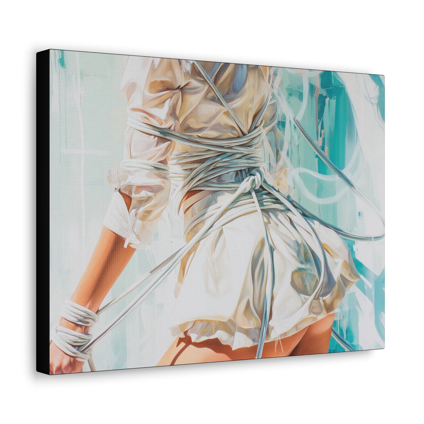 Gallery Wrapped Canvas, Ropes and Reverence Art Canvas, Erotic Shibari Art Canvas – Hannah