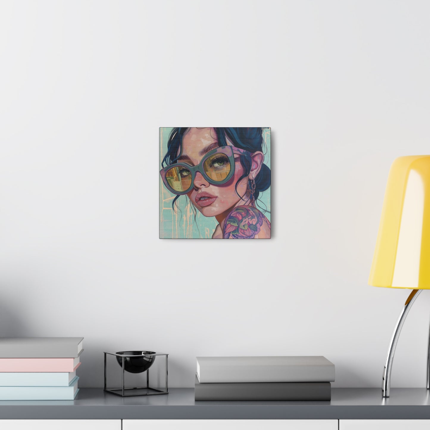 Canvas Gallery Wrap, Ladies in Lenses Wall Art, Abstract Femme Girl Art - Meg