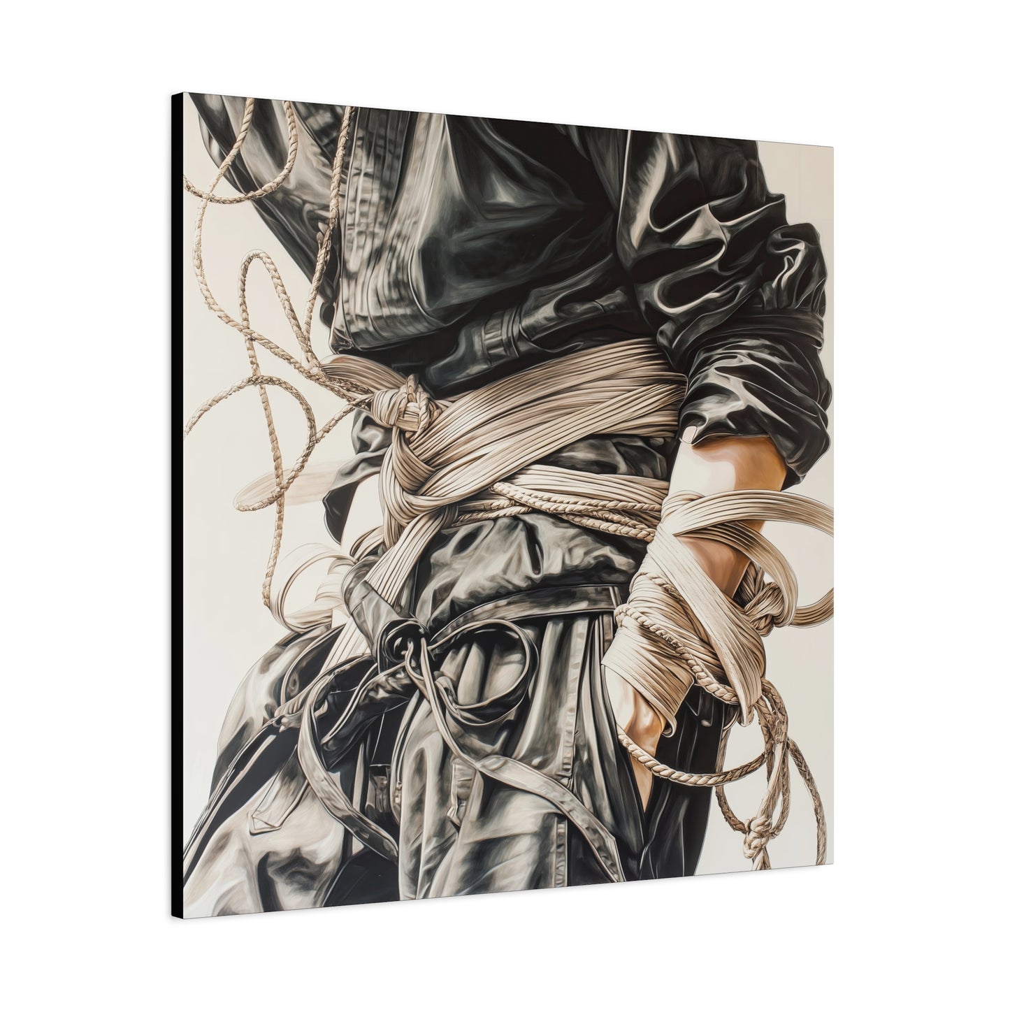 Gallery Wrapped Canvas, Ropes and Reverence Art Canvas, Erotic Shibari Art Canvas – Henri