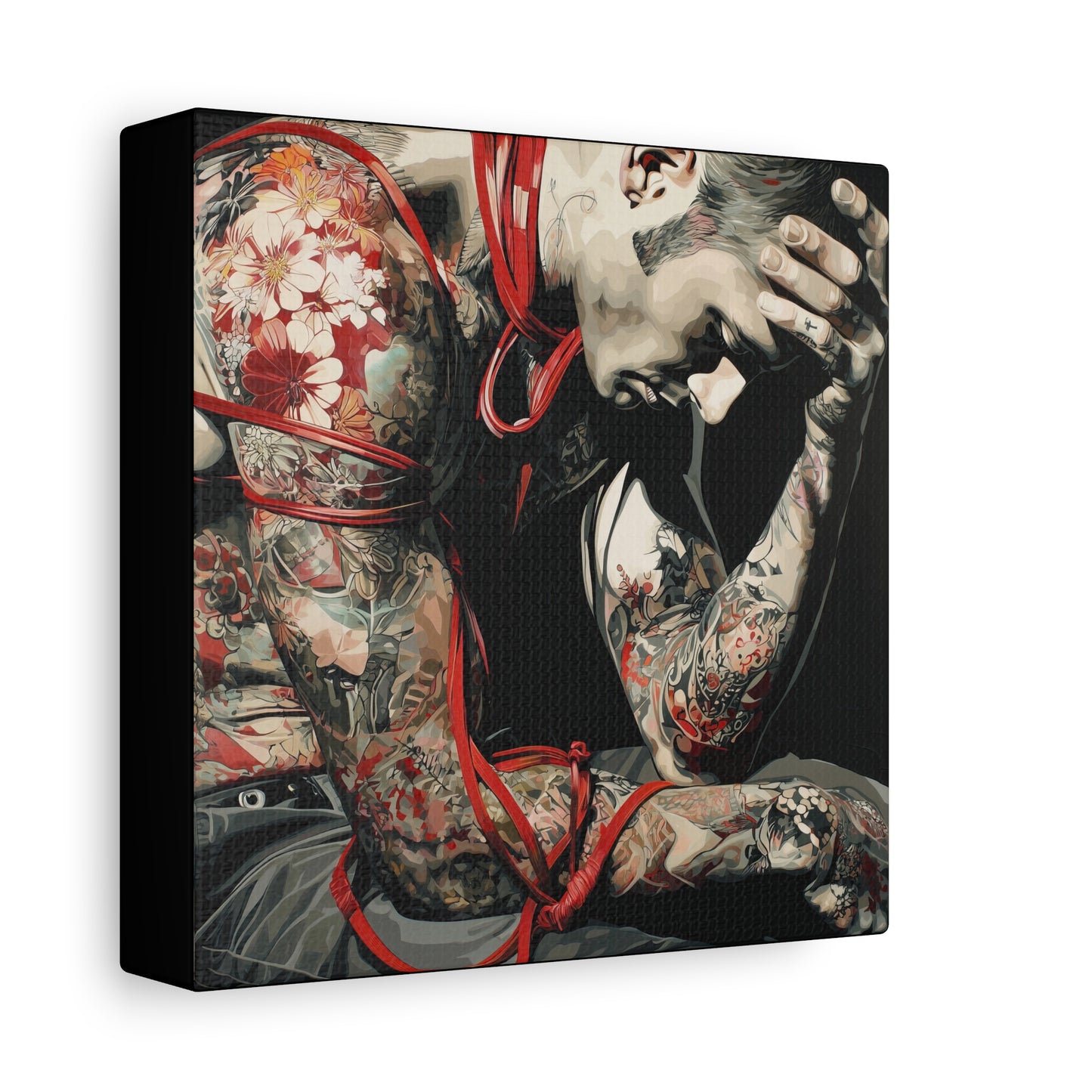 Gallery Wrapped Canvas, Ropes and Reverence Art Canvas, Erotic Shibari Art Canvas – Dorian