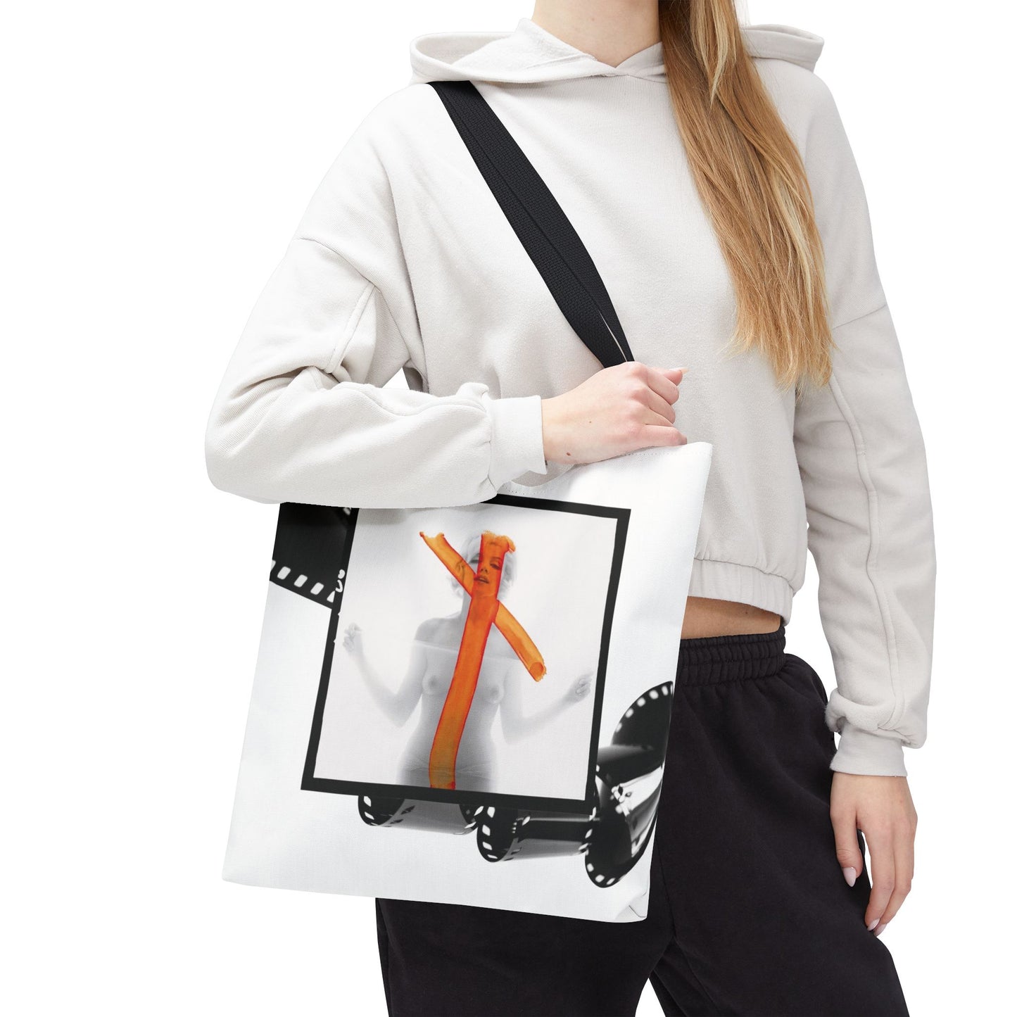 Celebrity Tote Bag, Utility Tote - Marilyn Monroe Autograph Tote - Burned Negative