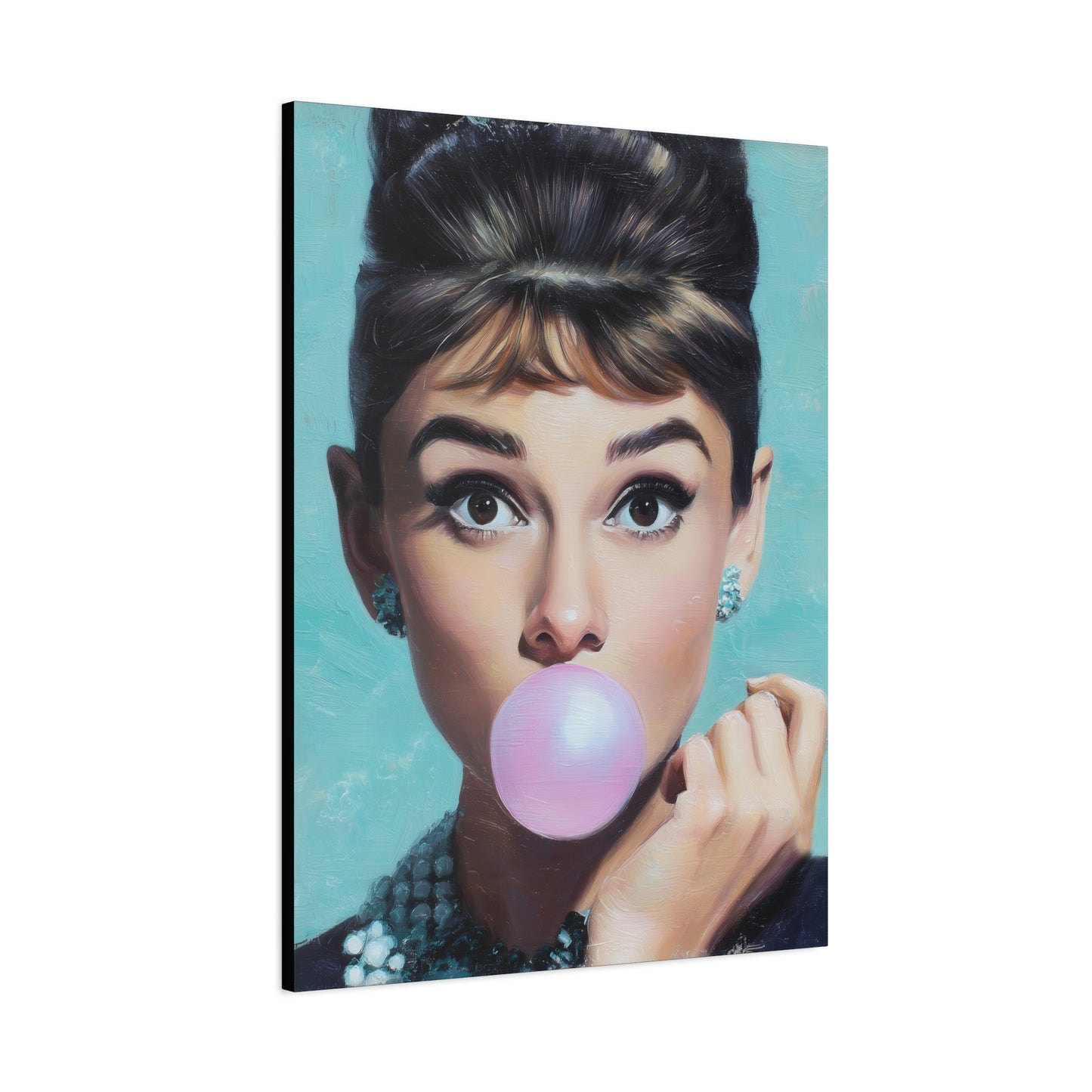 Gallery Wrapped Canvas, The Diva Project Art Canvas, Pinup Art Canvas – Audrey Hepburn - FIVE