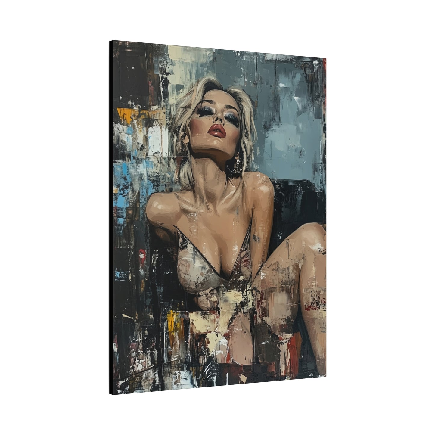 Gallery Wrapped Canvas, Guilt and Grit Adult Art Canvas, Erotic Pinup Art Canvas – Sienna