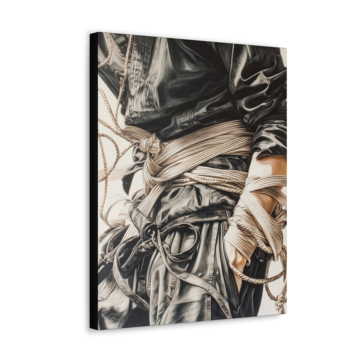 Gallery Wrapped Canvas, Ropes and Reverence Art Canvas, Erotic Shibari Art Canvas – Henri