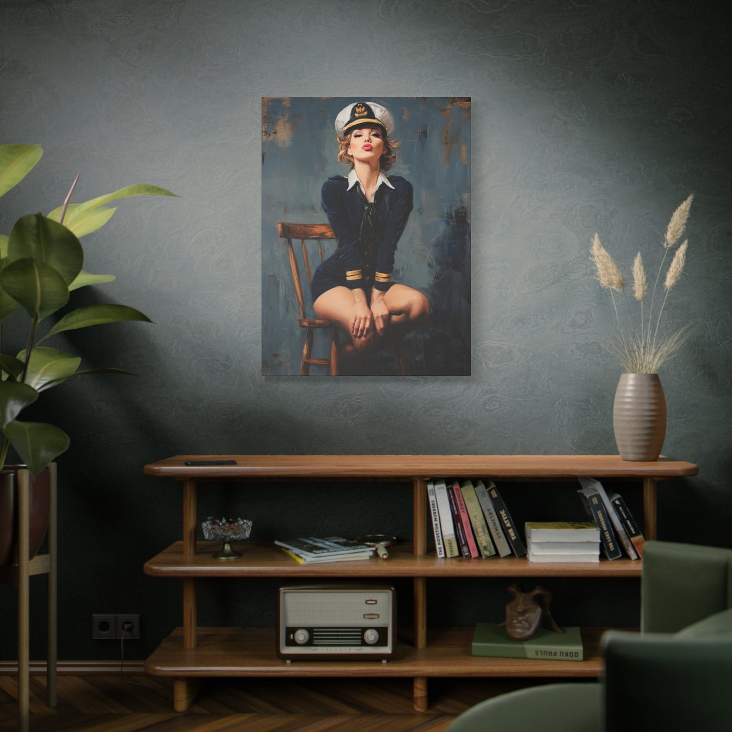 Gallery Wrapped Canvas, Liberty and Lace Art Canvas, Erotic Pinup Art Canvas – Ginger