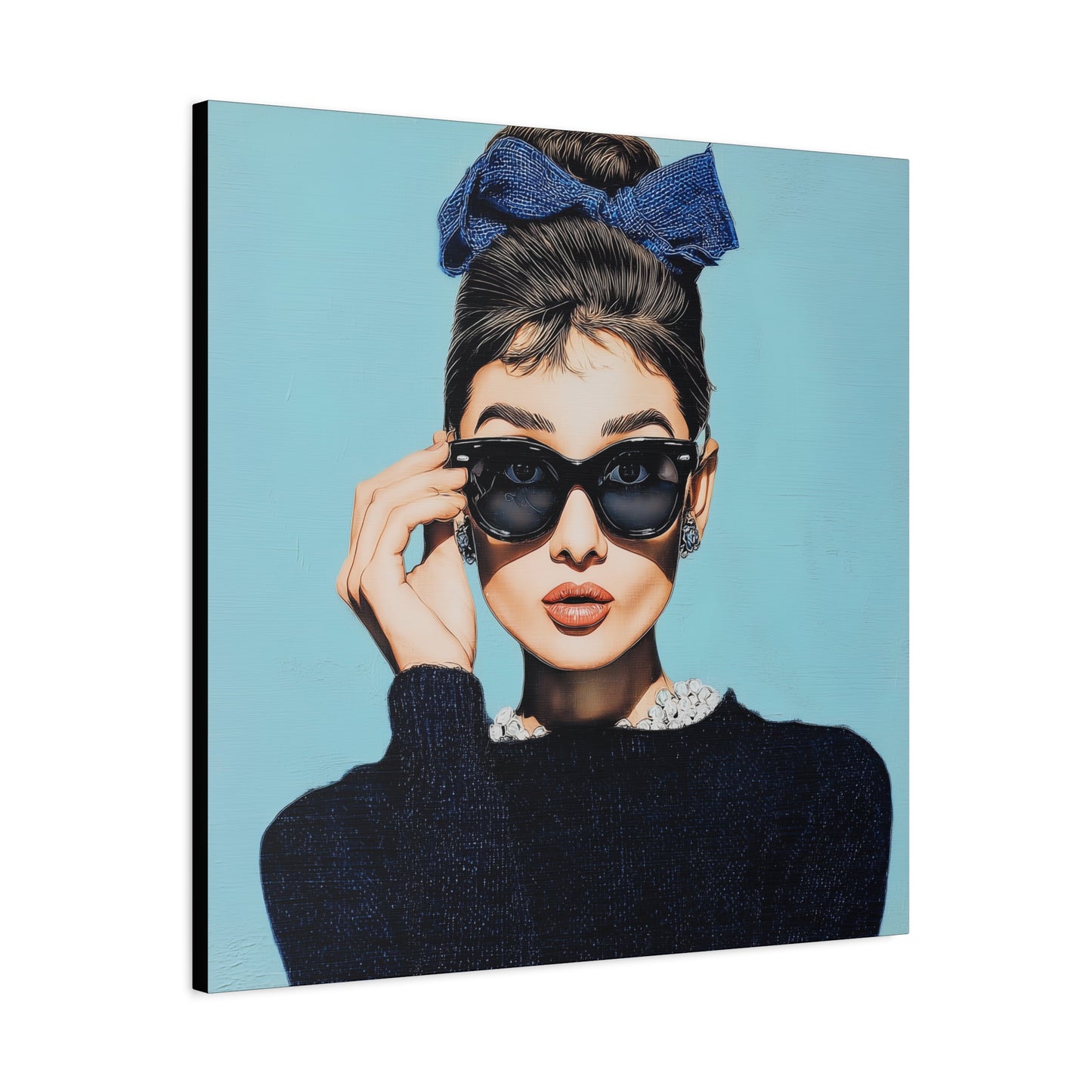 Gallery Wrapped Canvas, The Diva Project Art Canvas, Pinup Art Canvas – Audrey Hepburn - THREE