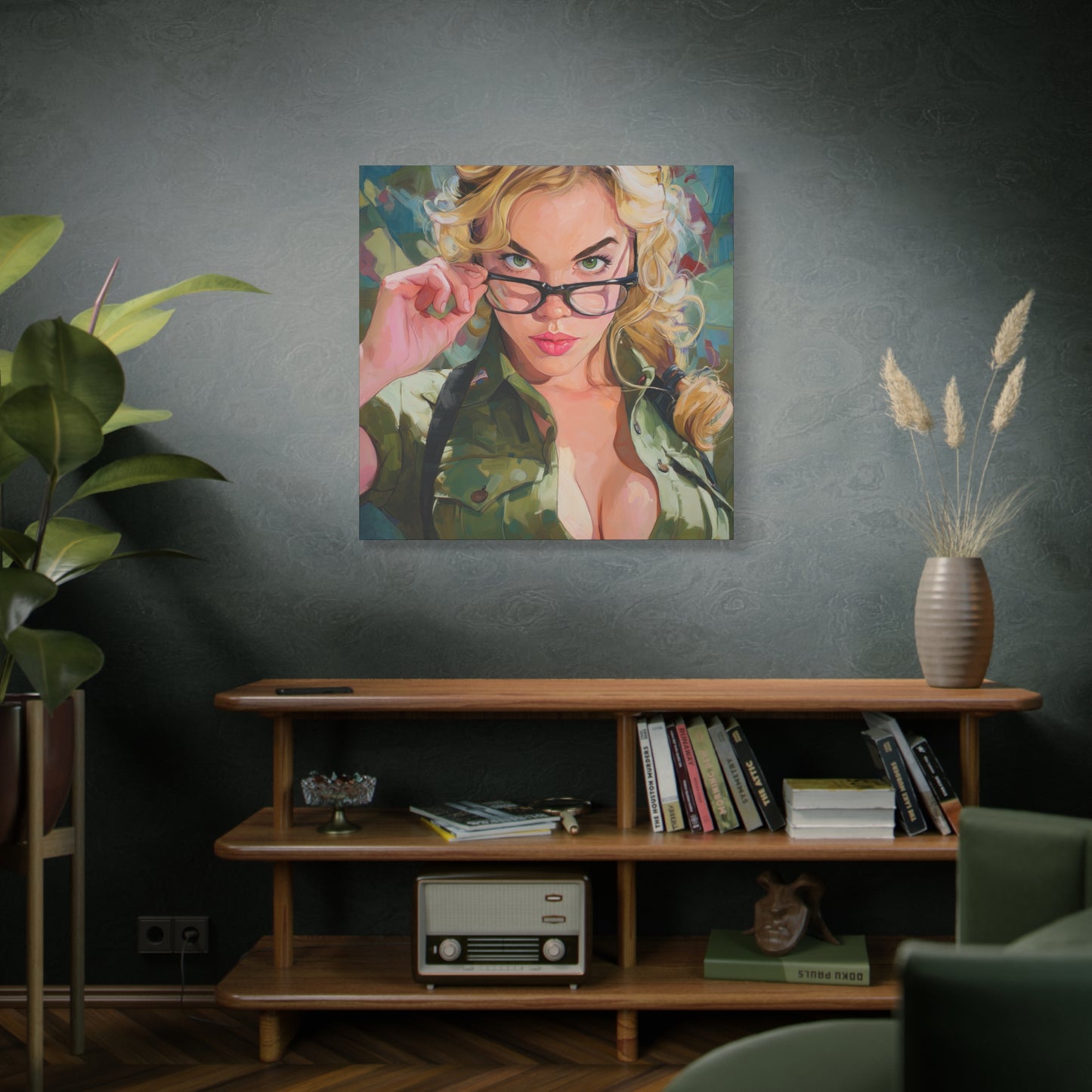 Gallery Wrapped Canvas, Liberty and Lace Art Canvas, Erotic Pinup Art Canvas – Barb