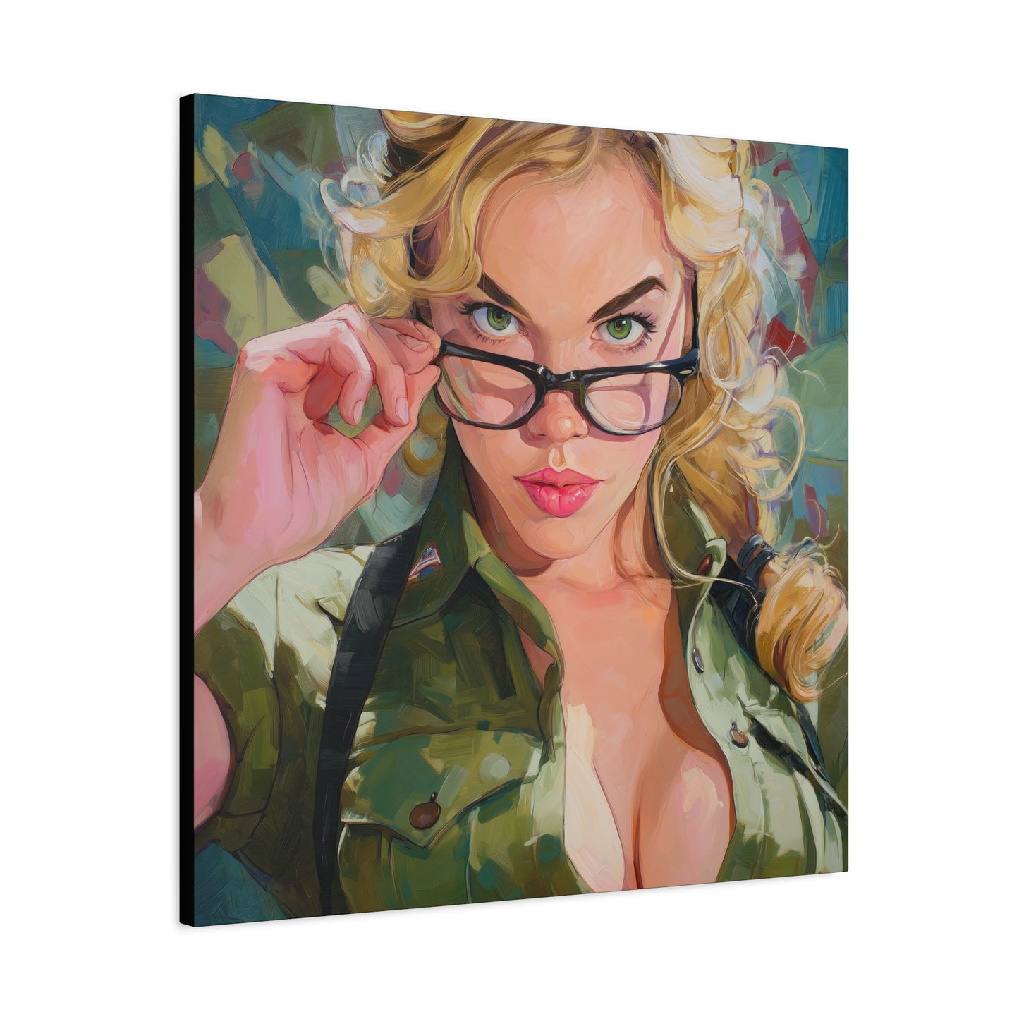Gallery Wrapped Canvas, Liberty and Lace Art Canvas, Erotic Pinup Art Canvas – Barb