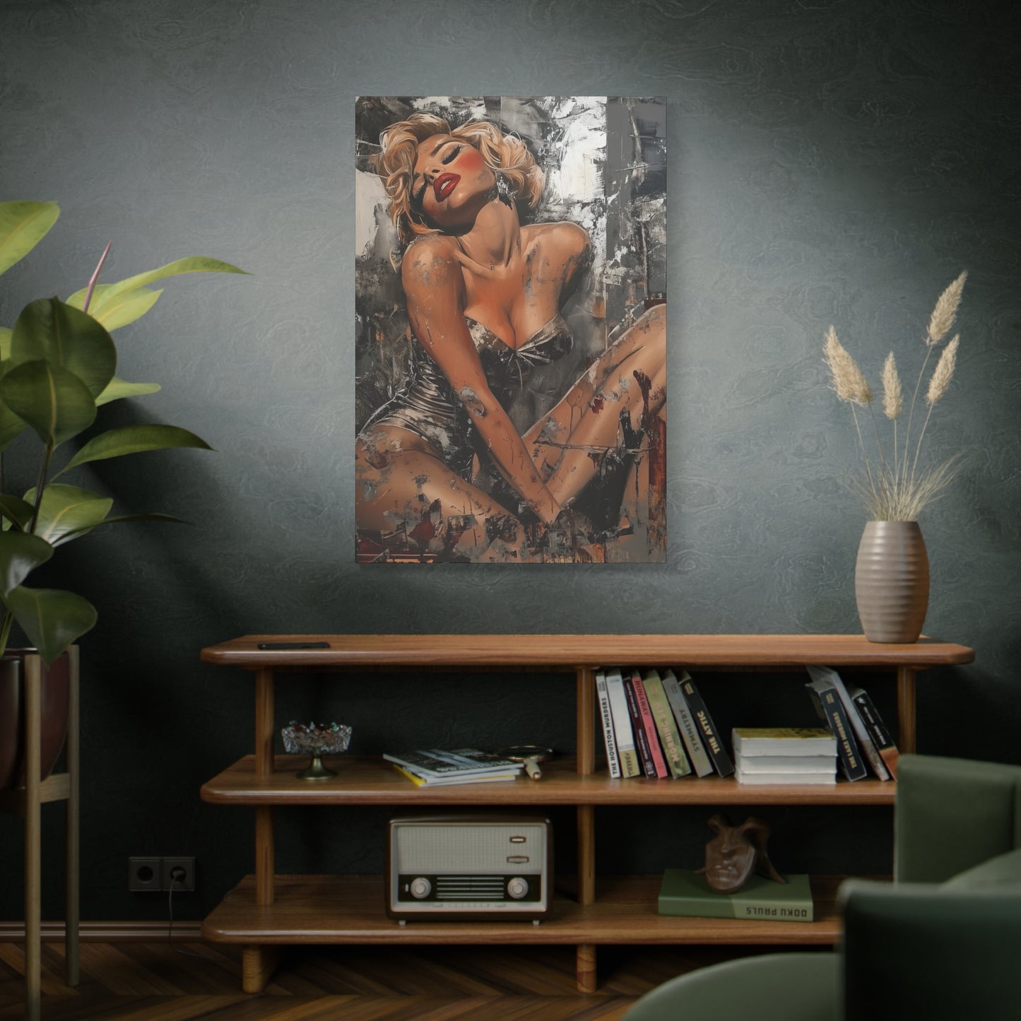 Gallery Wrapped Canvas, Guilt and Grit Adult Art Canvas, Erotic Pinup Art Canvas – Juliette