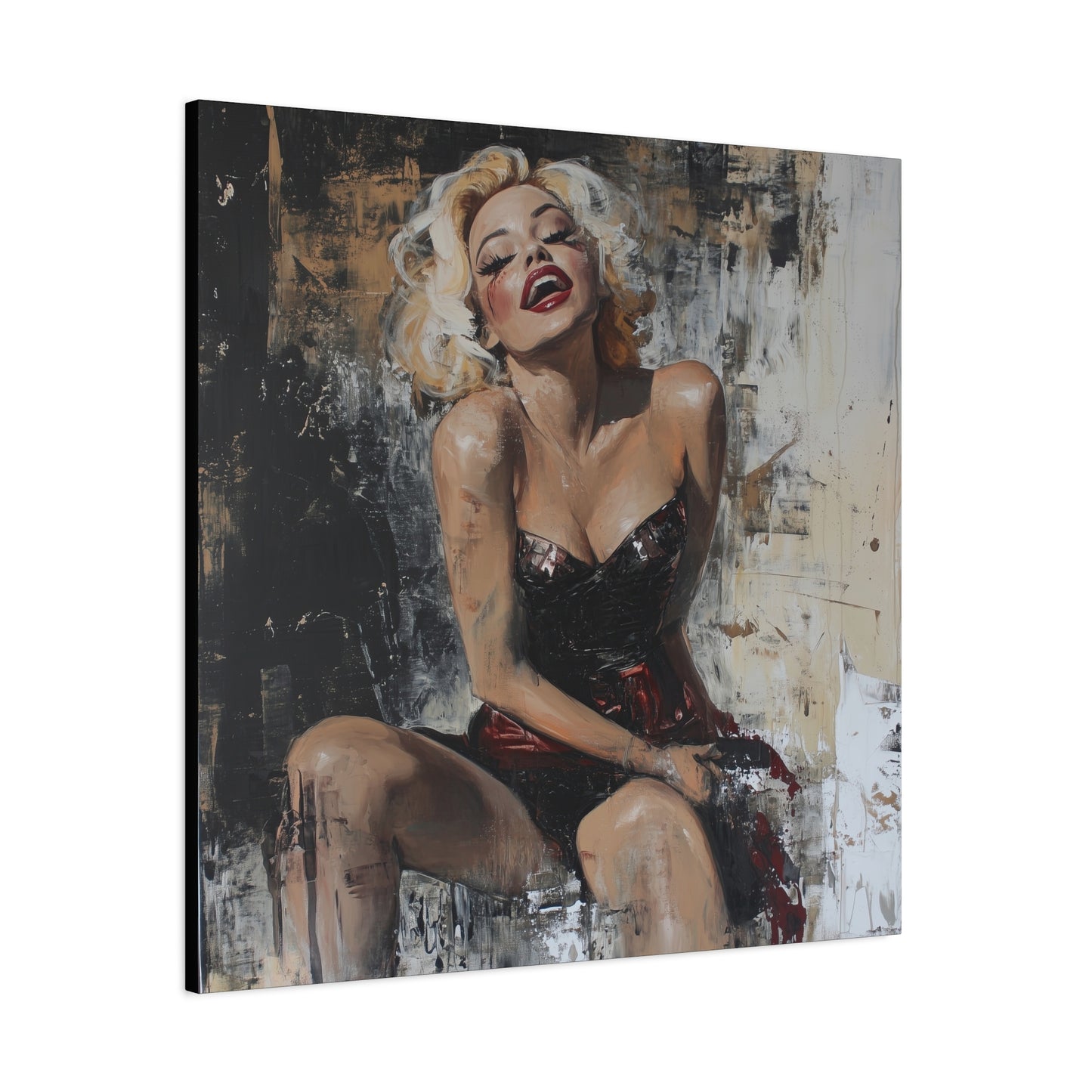 Gallery Wrapped Canvas, Guilt and Grit Adult Art Canvas, Erotic Pinup Art Canvas – Aria