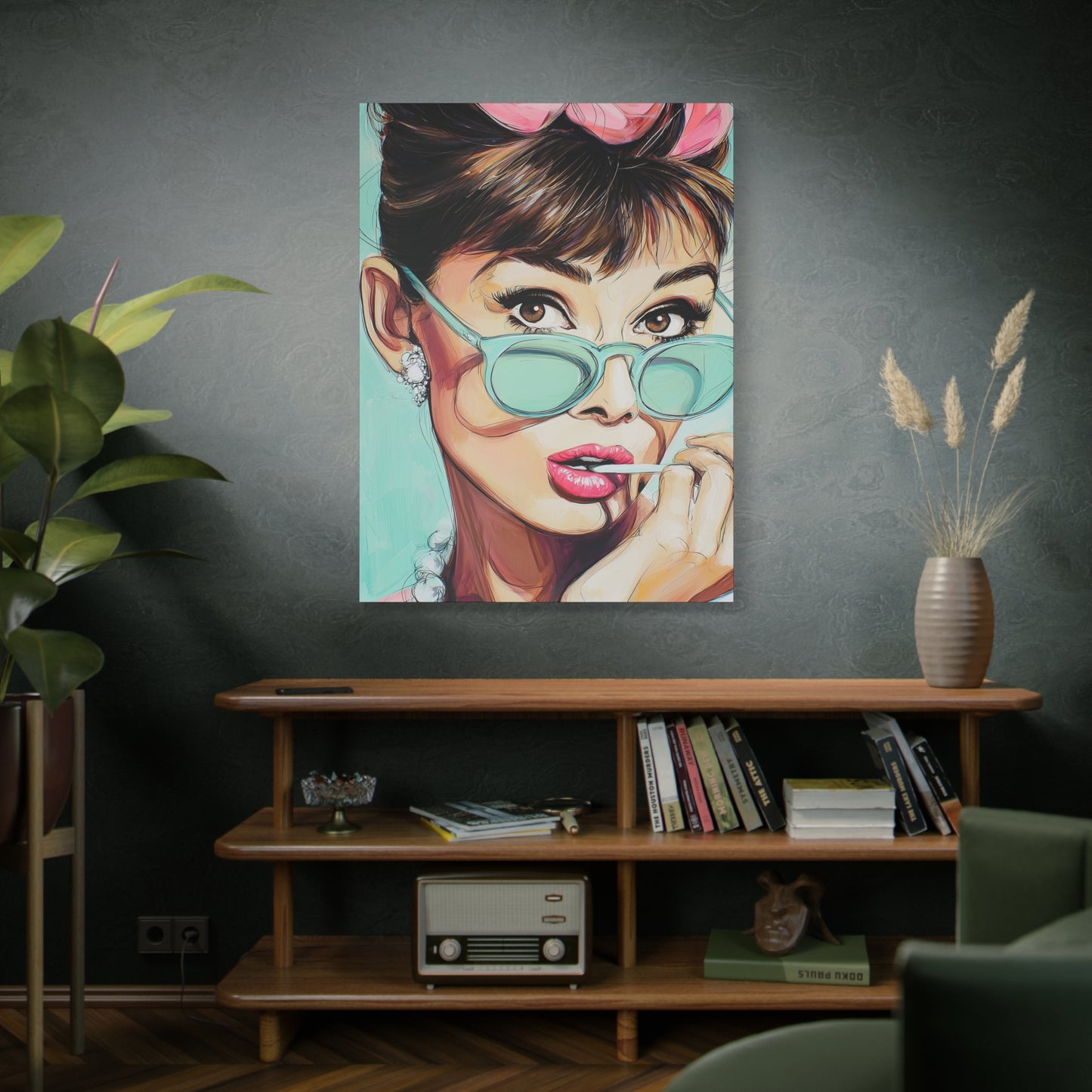 Gallery Wrapped Canvas, The Diva Project Art Canvas, Pinup Art Canvas – Audrey Hepburn - ELEVEN