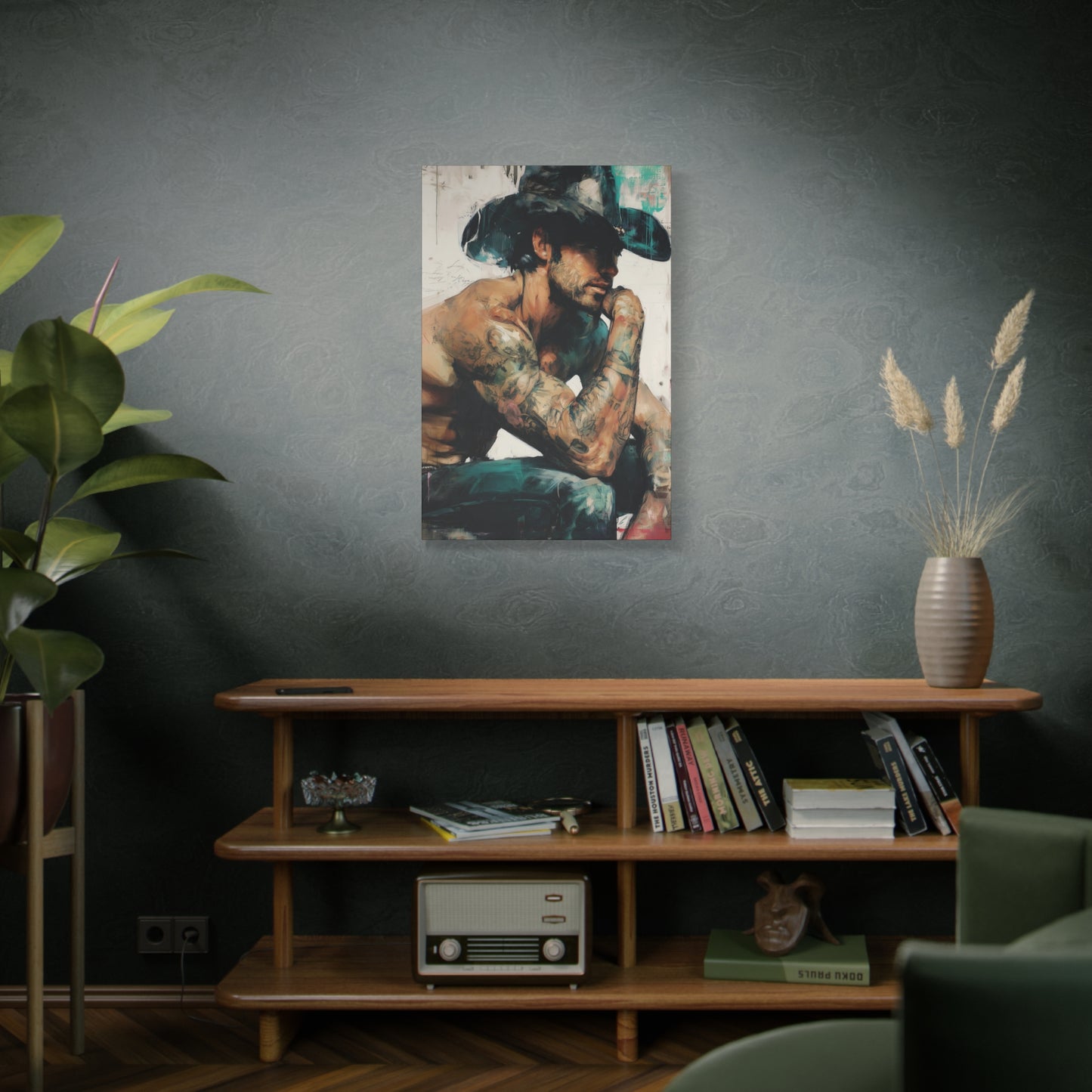 Gallery Wrapped Canvas, Wranglers and Wreckage Art Canvas, Erotic Pinup Art Canvas – Jimmy