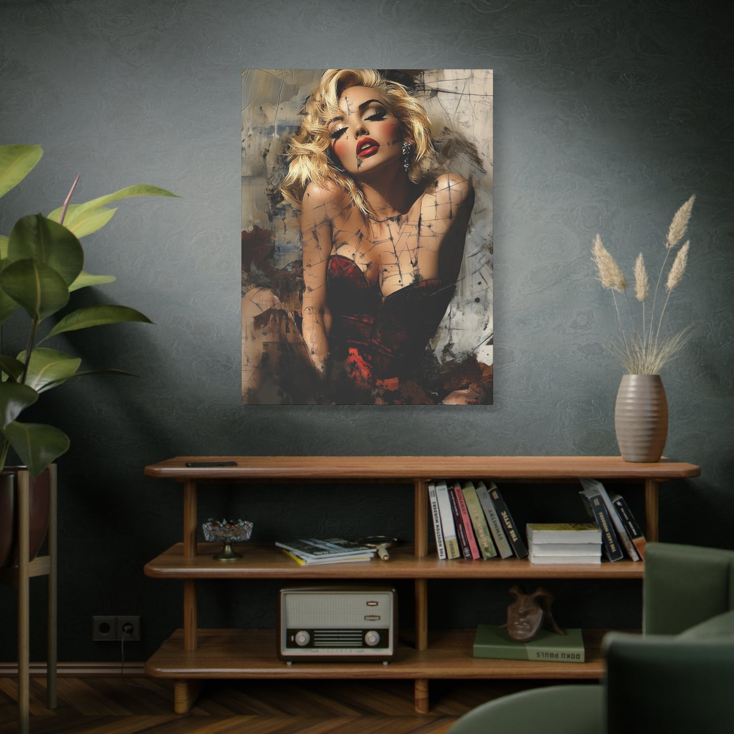Gallery Wrapped Canvas, Guilt and Grit Adult Art Canvas, Erotic Pinup Art Canvas – Margaux