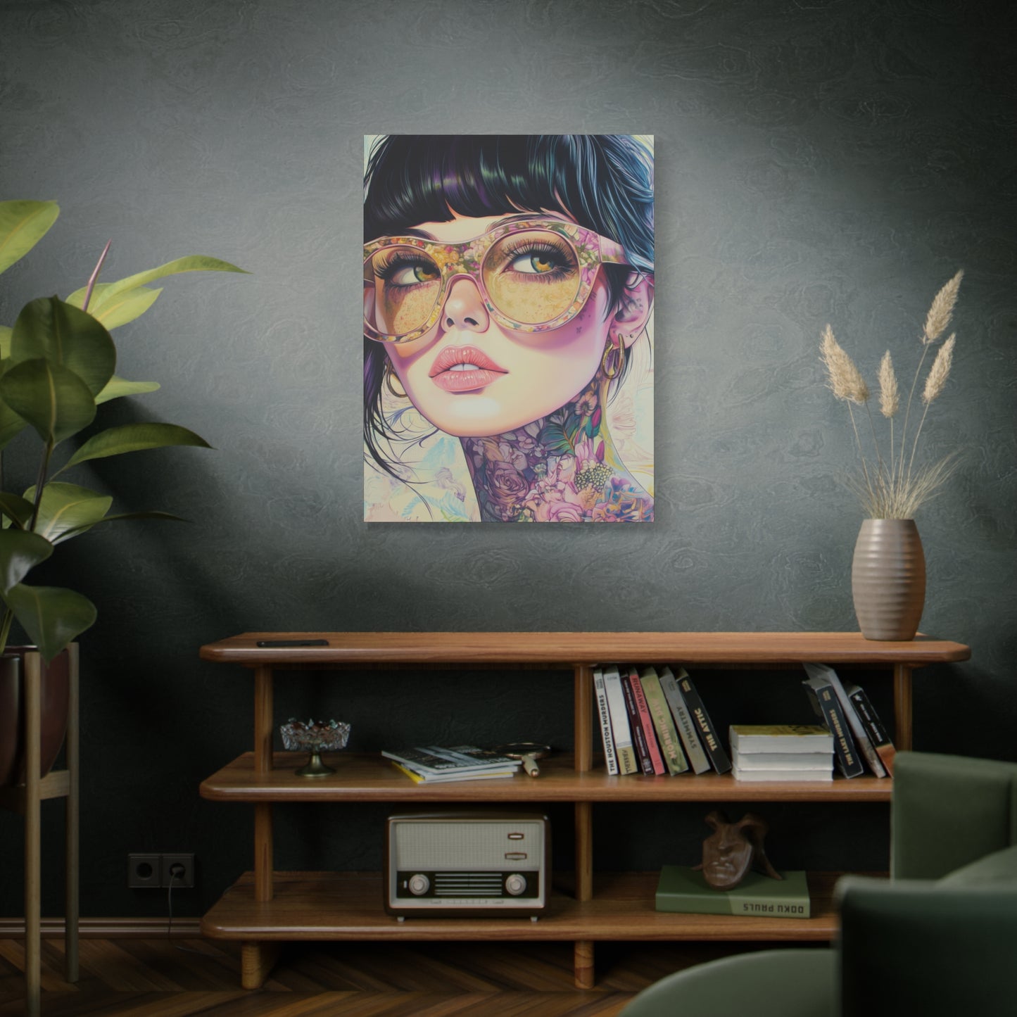 Canvas Gallery Wrap, Ladies in Lenses Wall Art, Abstract Femme Girl Art - Lucy