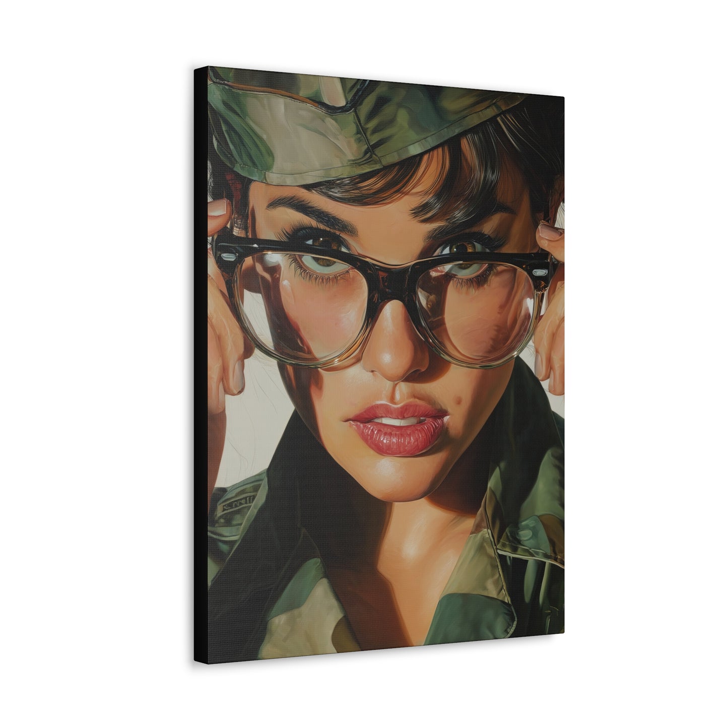 Gallery Wrapped Canvas, Liberty and Lace Art Canvas, Erotic Pinup Art Canvas – Erica