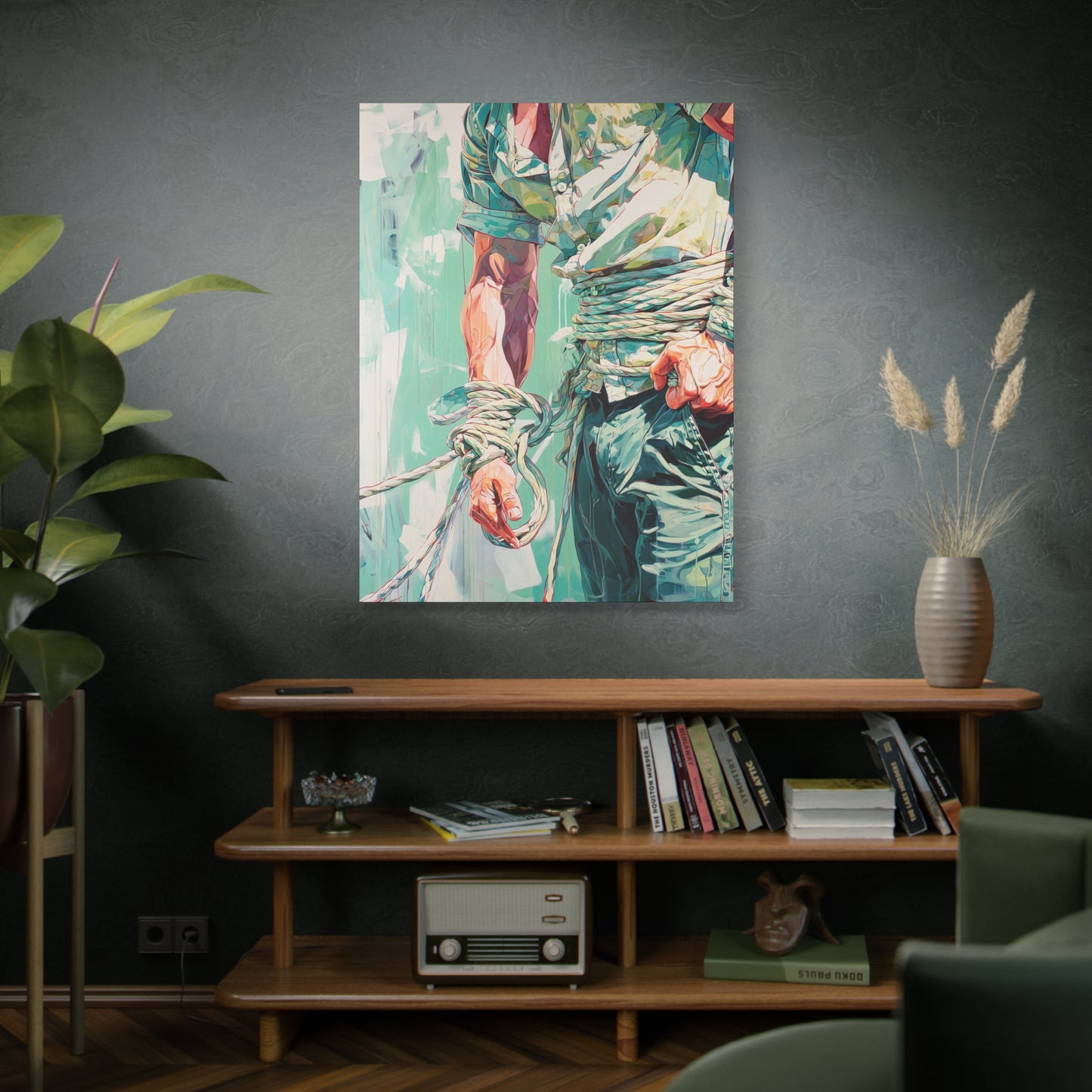 Gallery Wrapped Canvas, Ropes and Reverence Art Canvas, Erotic Shibari Art Canvas – Jiro