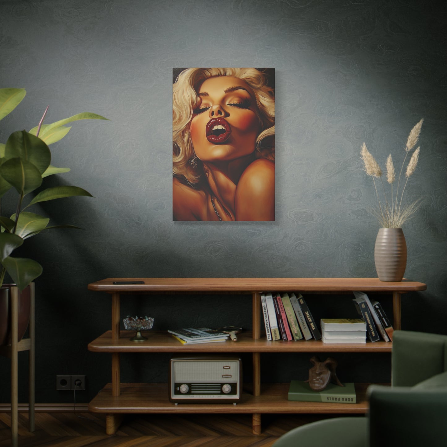 Gallery Wrapped Canvas, Guilt and Grit Adult Art Canvas, Erotic Pinup Art Canvas – Evangeline