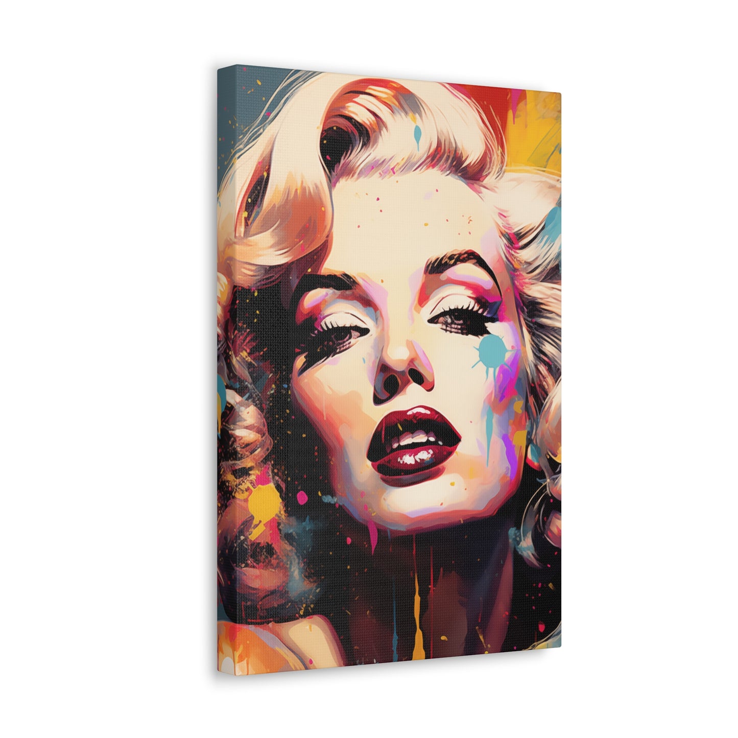 Canvas Wall Art, Gallery Wrapped Pop Art, Celebrity Wall Art – Marilyn Monroe - Abstract