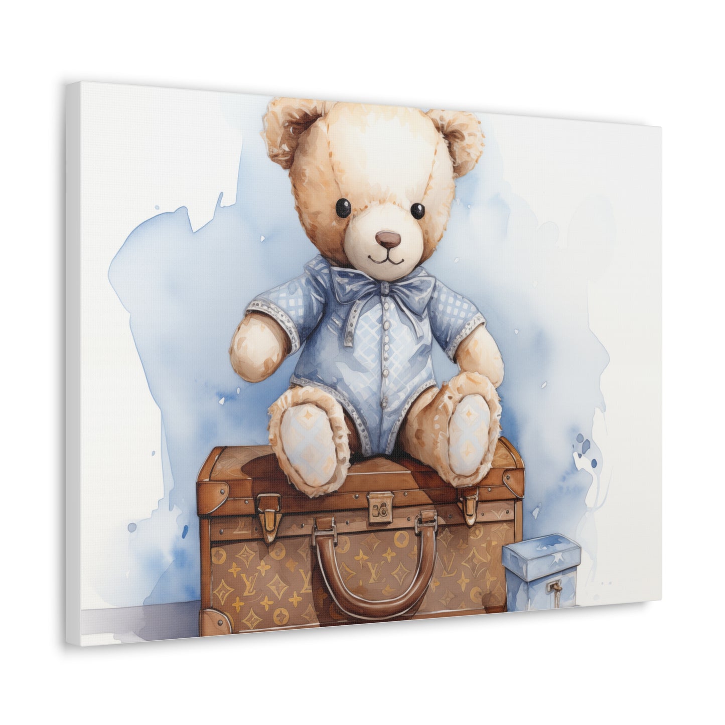 Canvas Gallery Wrap - LV Bear Wall Art - Blu