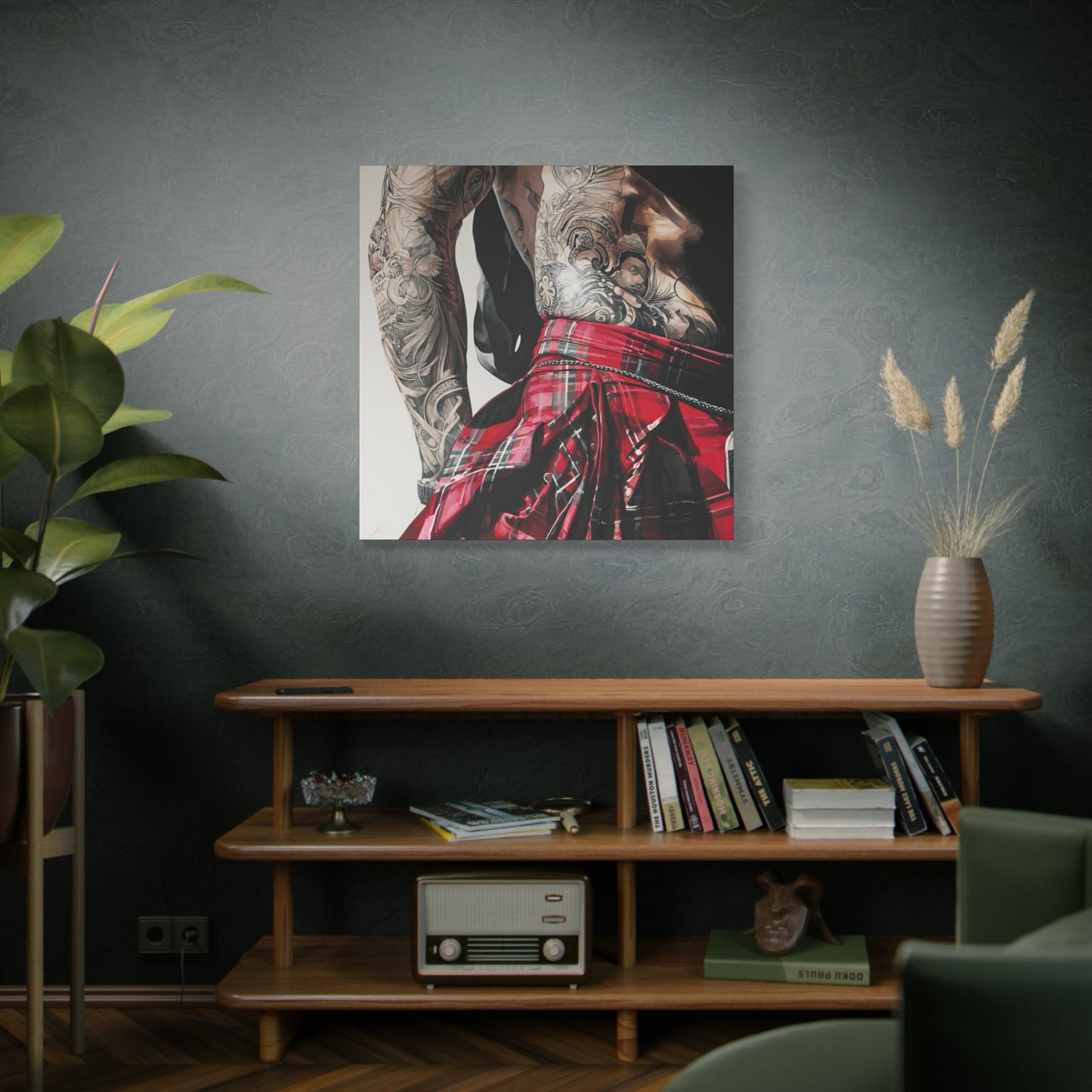 Gallery Wrapped Canvas, Kilts and Carnage Art Canvas, Erotic Pinup Art Canvas – Alexander