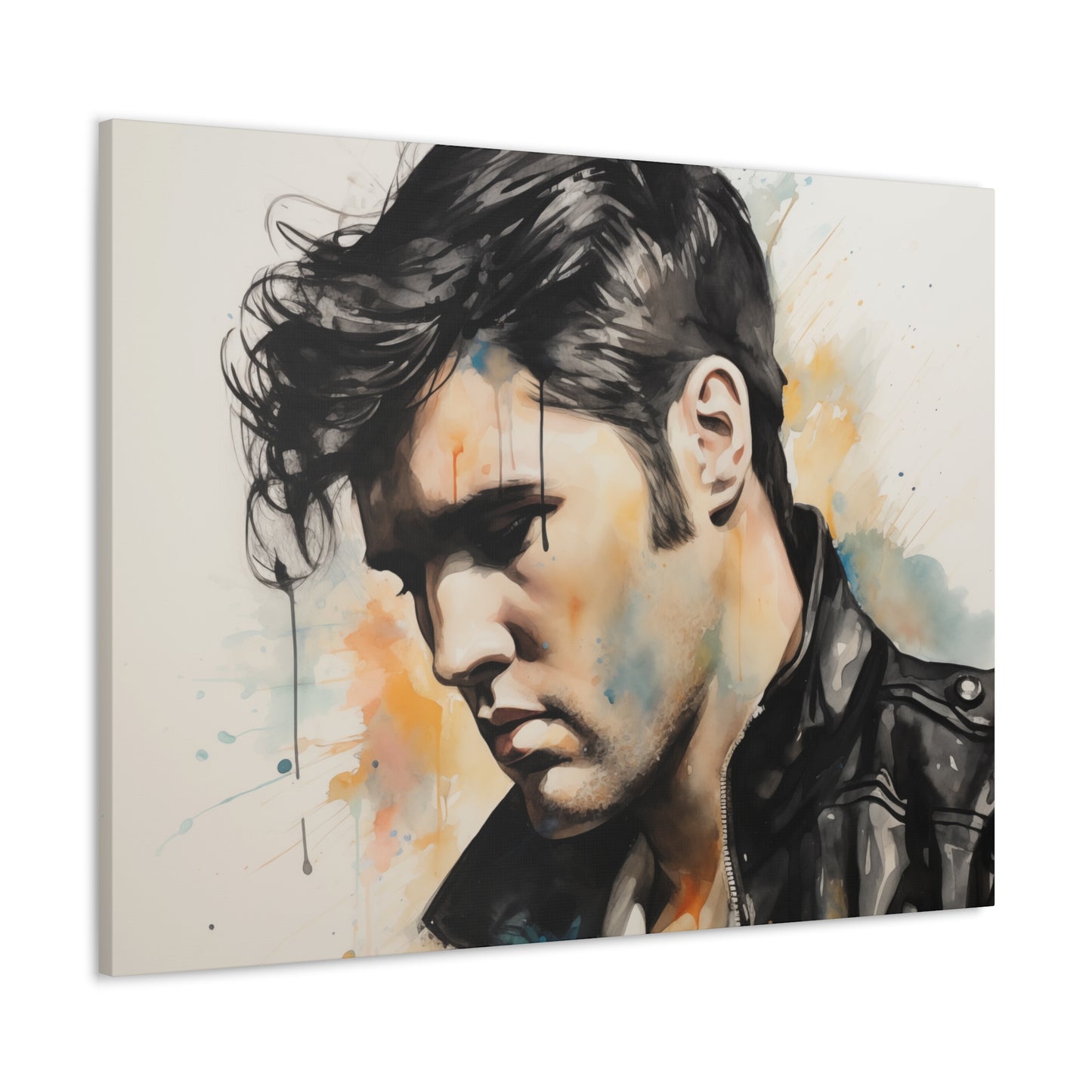 Gallery Wrapped Canvas, Celebrity Inspired, Pop Art Canvas – Elvis Also