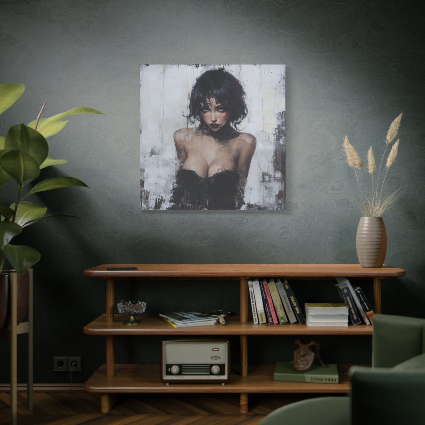 Gallery Wrapped Canvas, Sinners and Saints Art Canvas, Erotic Pinup Art Canvas – Lorna