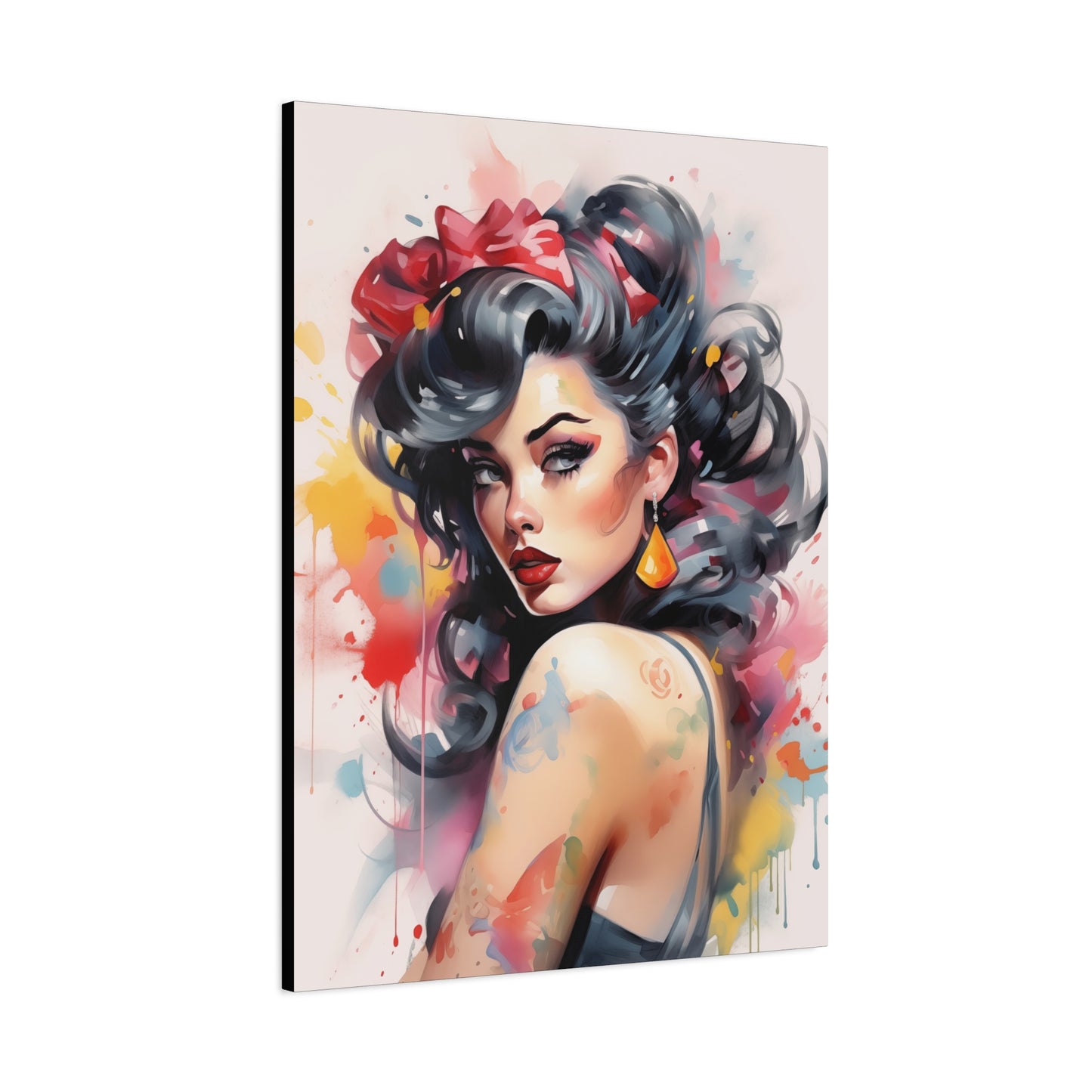Canvas Wall Art, Gallery Wrapped Pop Art, Femme Doll Wall Art – Genevieve