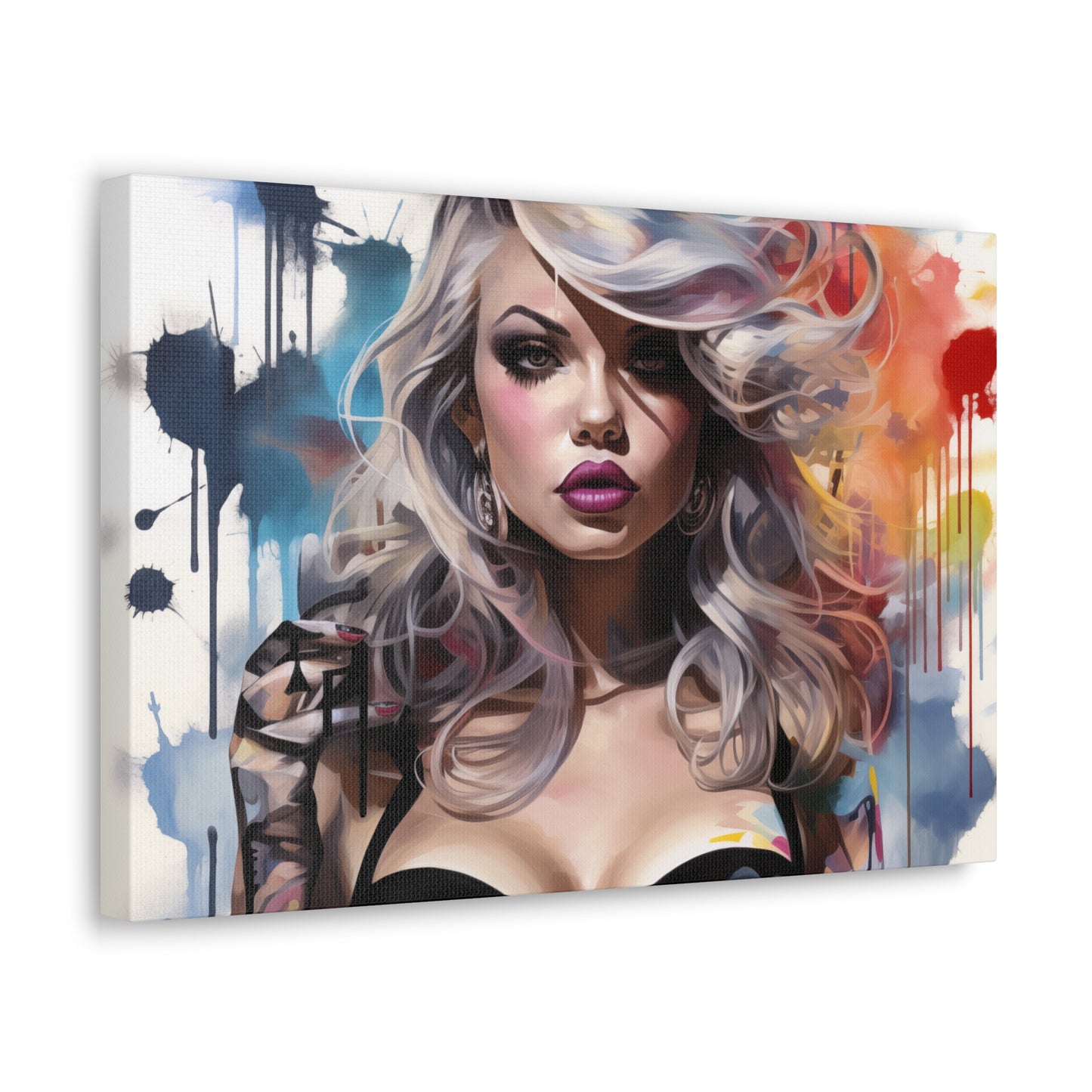 Canvas Wall Art, Gallery Wrapped Pop Art, Femme Doll Wall Art – Zephyr