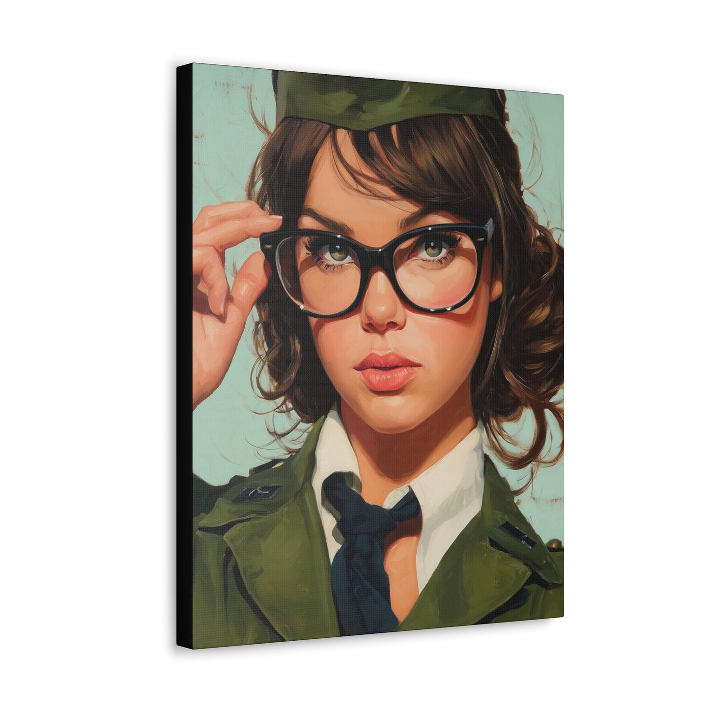 Gallery Wrapped Canvas, Liberty and Lace Art Canvas, Erotic Pinup Art Canvas – Piper