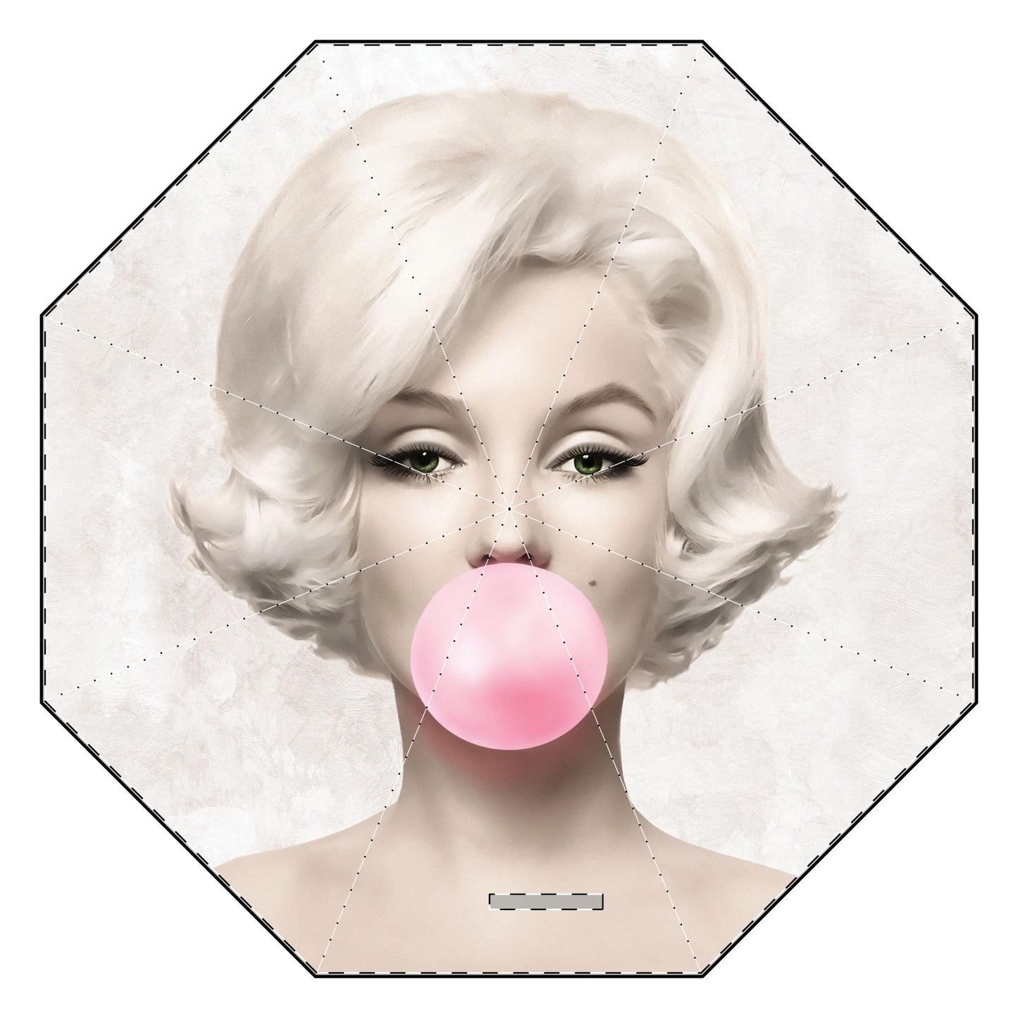 Semi-Automatic Foldable Umbrella - Marilyn Monroe Bubblegum