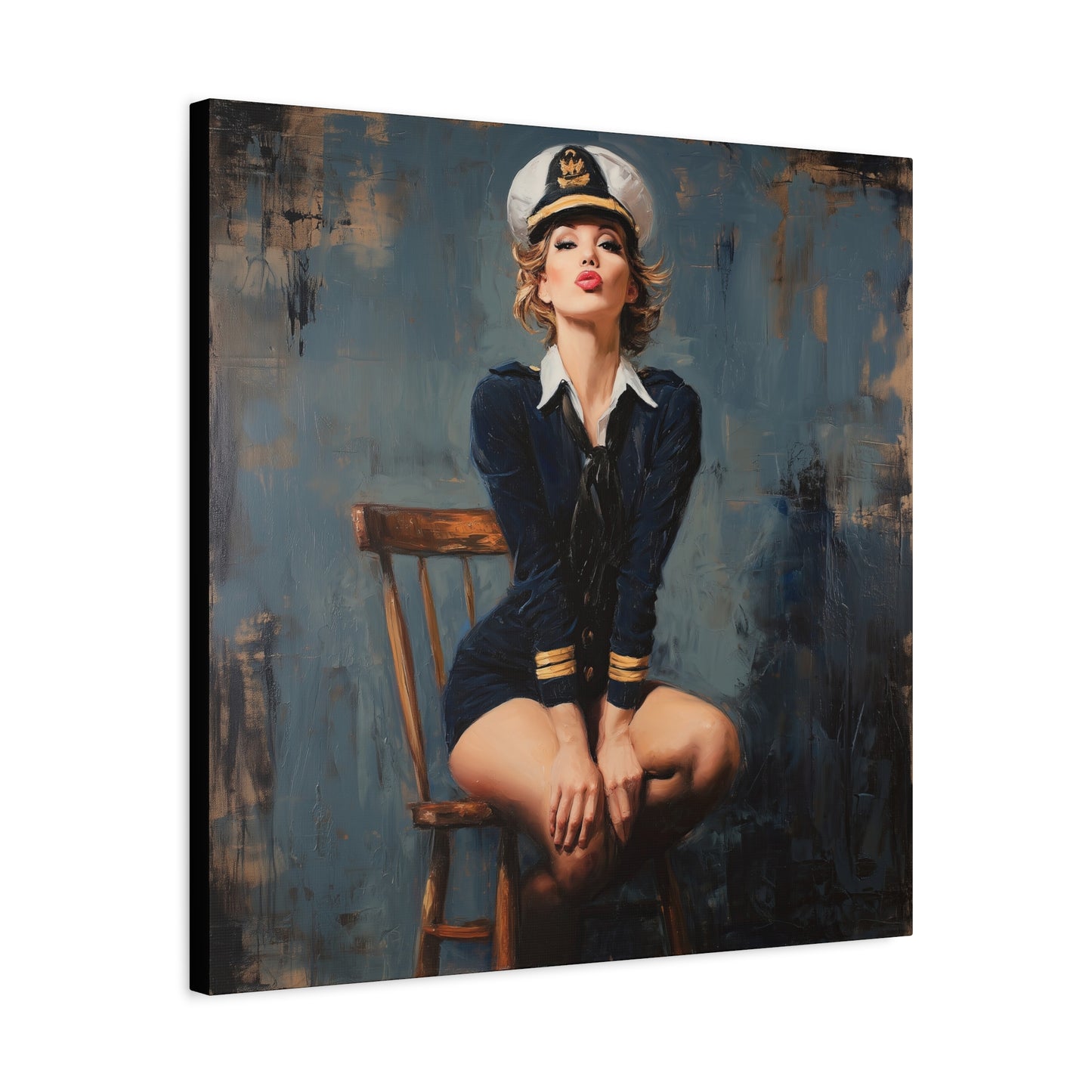 Gallery Wrapped Canvas, Liberty and Lace Art Canvas, Erotic Pinup Art Canvas – Ginger
