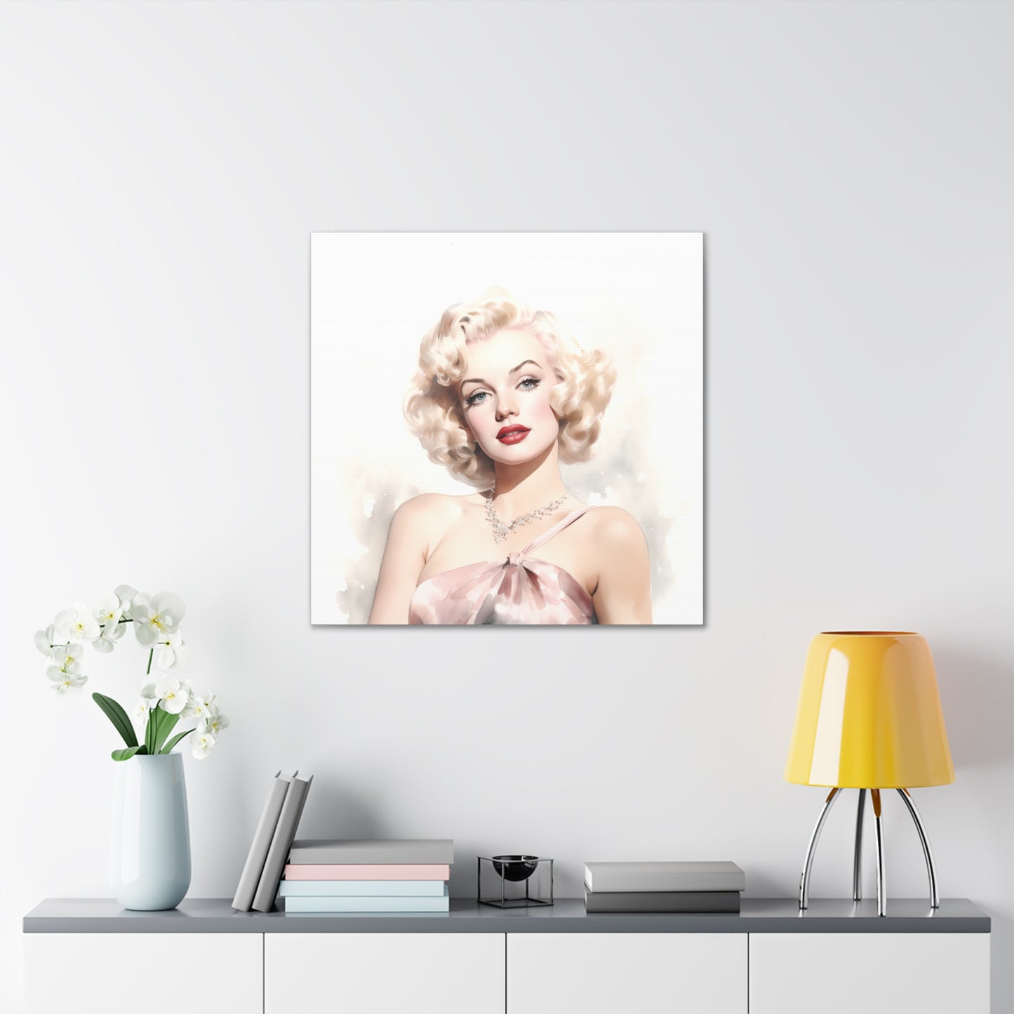 Canvas Wall Art, Gallery Wrapped Pop Art, Celebrity Wall Art – Marilyn Monroe - Pink