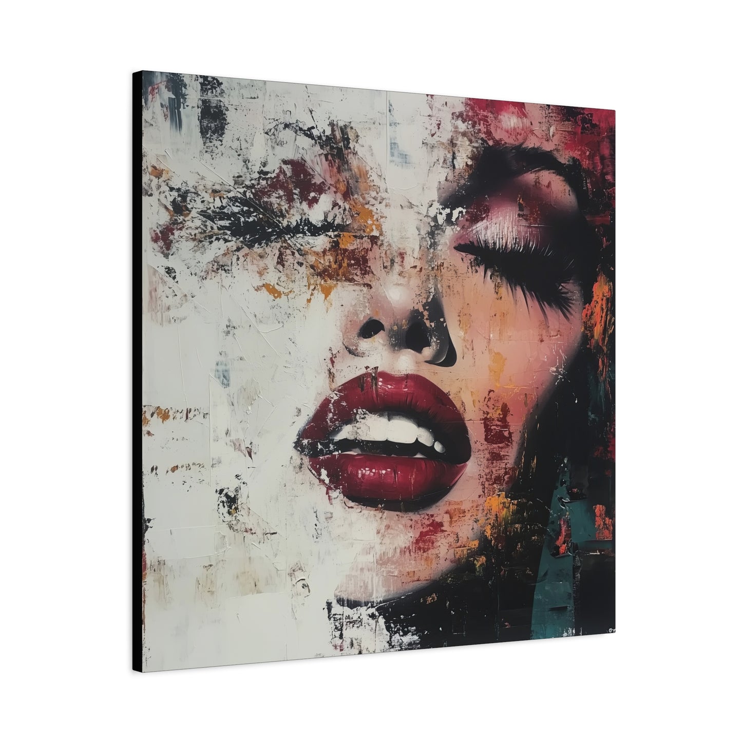 Gallery Wrapped Canvas, Guilt and Grit Adult Art Canvas, Erotic Pinup Art Canvas – Simone