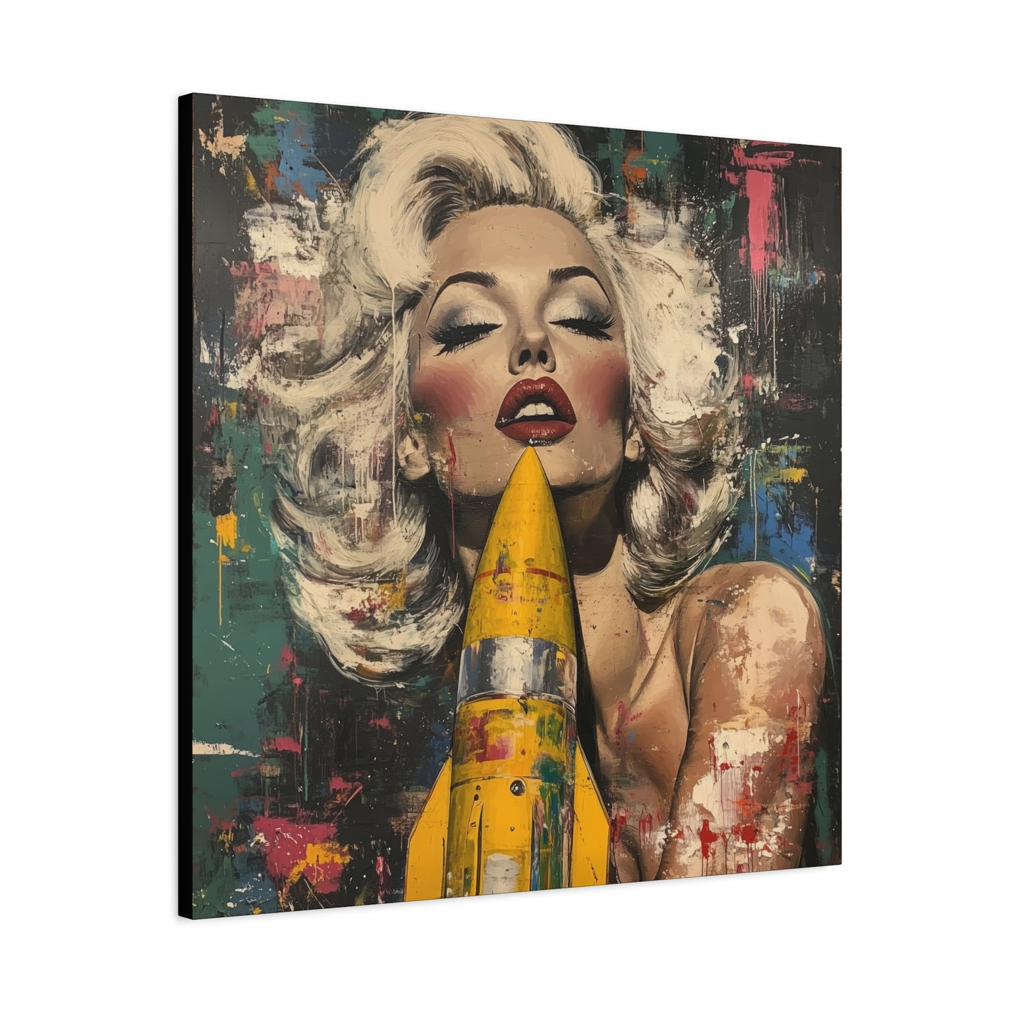 Gallery Wrapped Canvas, Guilt and Grit Adult Art Canvas, Erotic Pinup Art Canvas – Jennifer