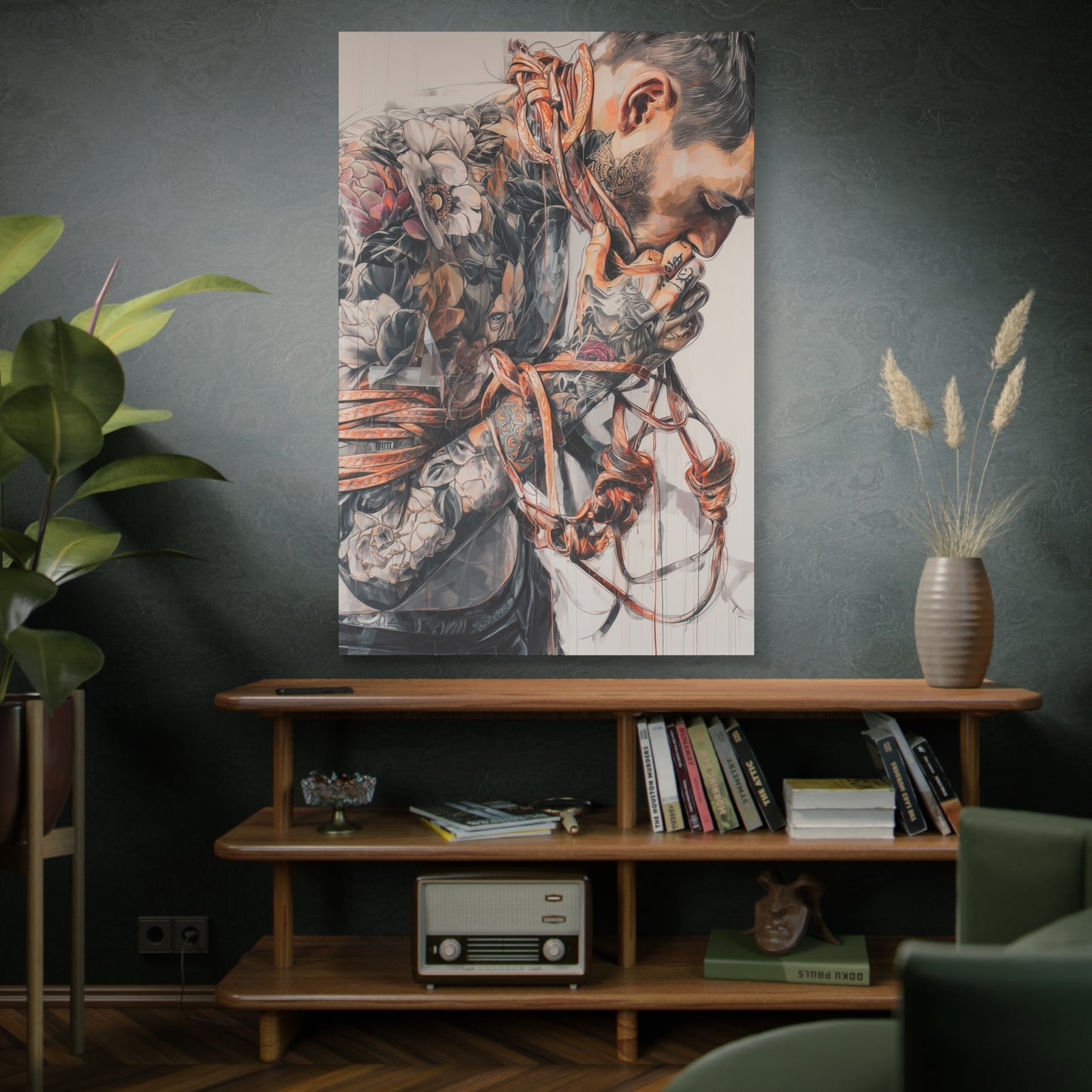 Gallery Wrapped Canvas, Ropes and Reverence Art Canvas, Erotic Shibari Art Canvas – Zev