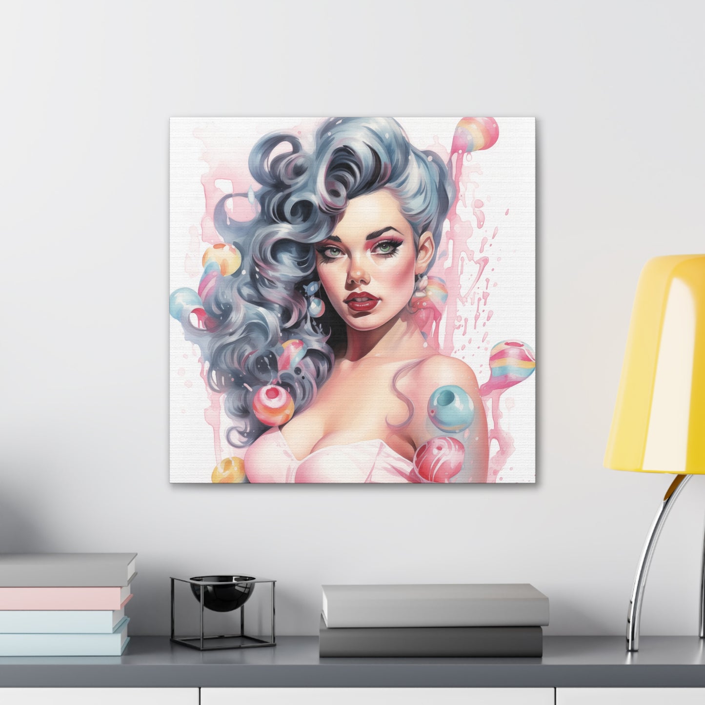 Canvas Wall Art, Gallery Wrapped Pop Art, Femme Doll Wall Art – Lux
