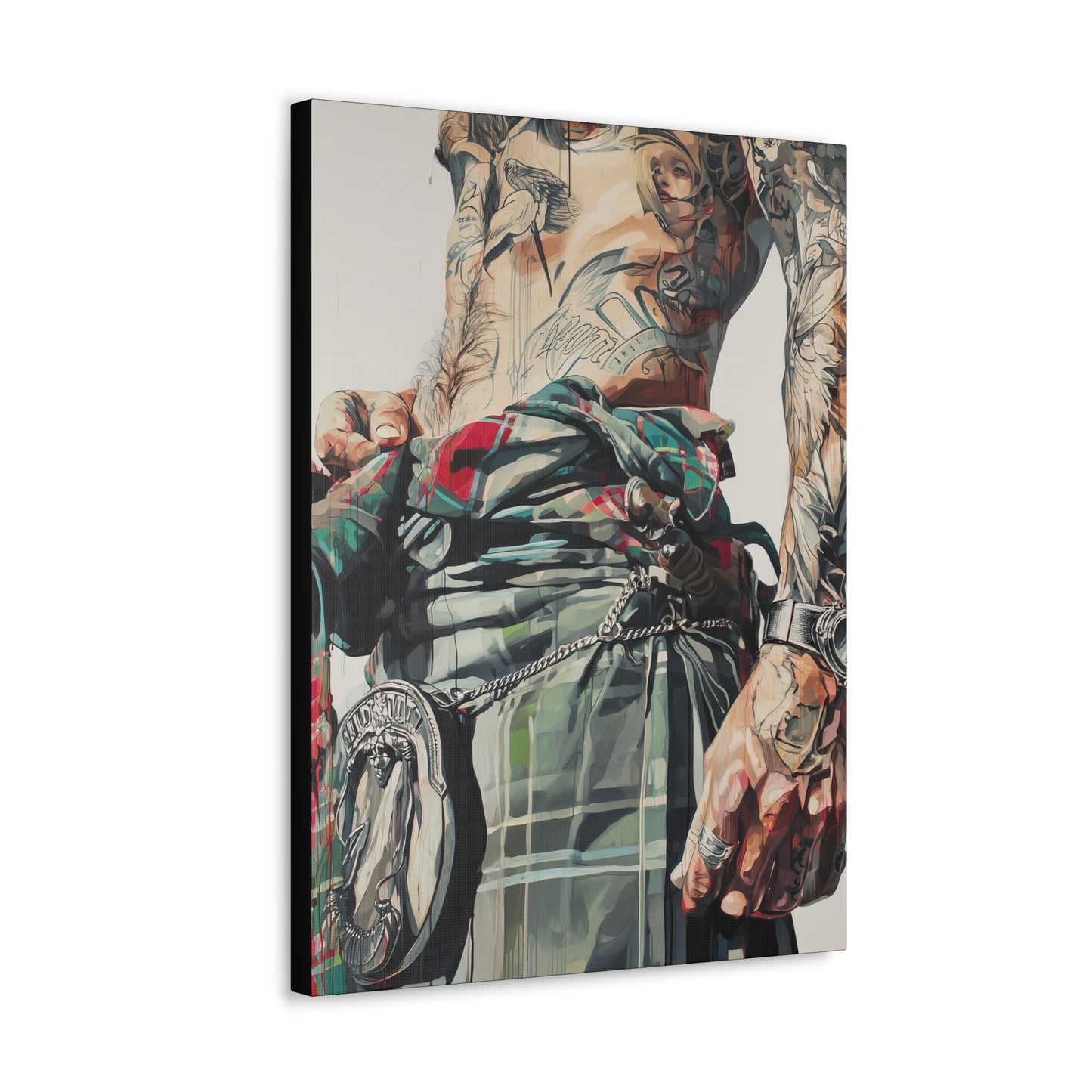 Gallery Wrapped Canvas, Kilts and Carnage Art Canvas, Erotic Pinup Art Canvas – Rory