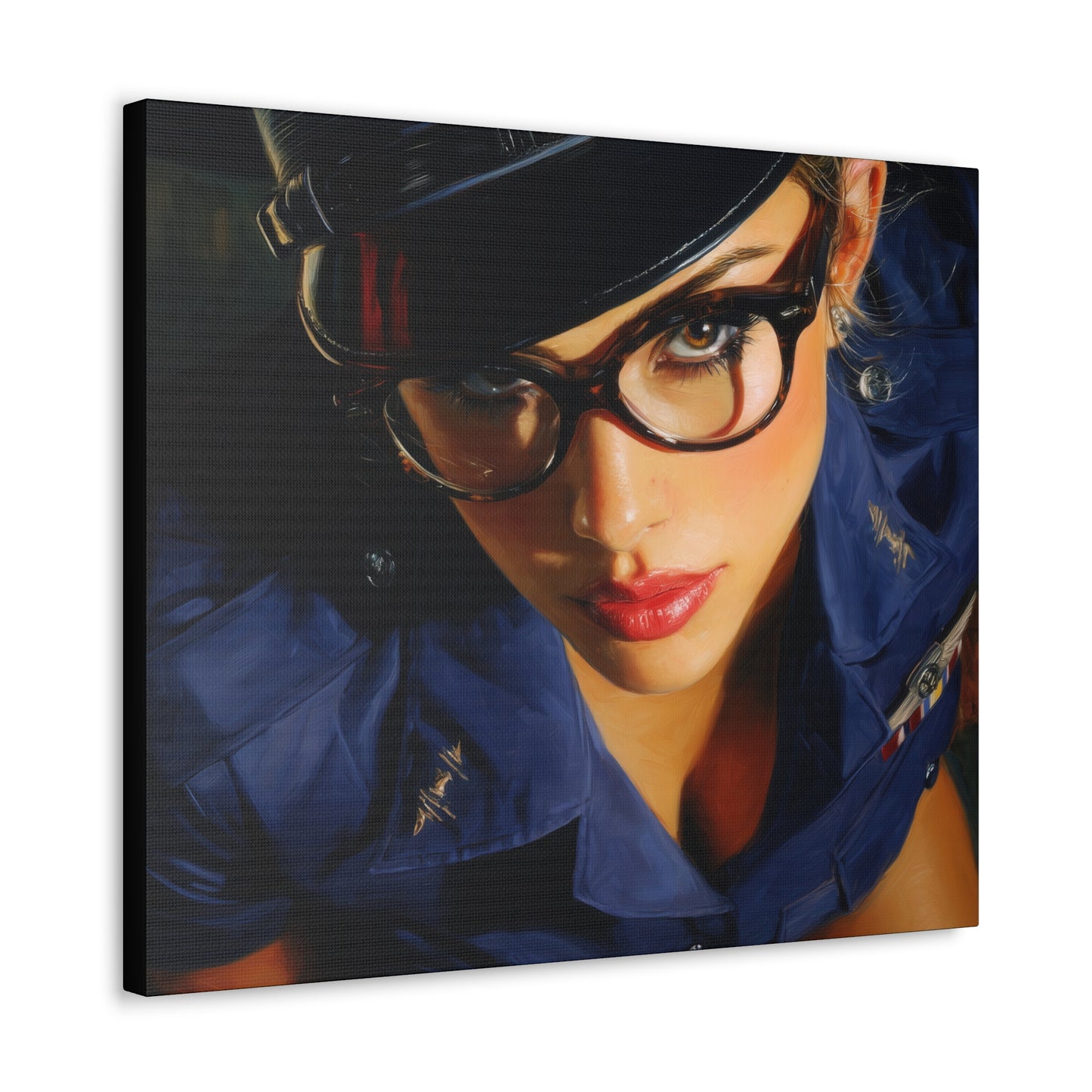 Gallery Wrapped Canvas, Liberty and Lace Art Canvas, Erotic Pinup Art Canvas – Janice