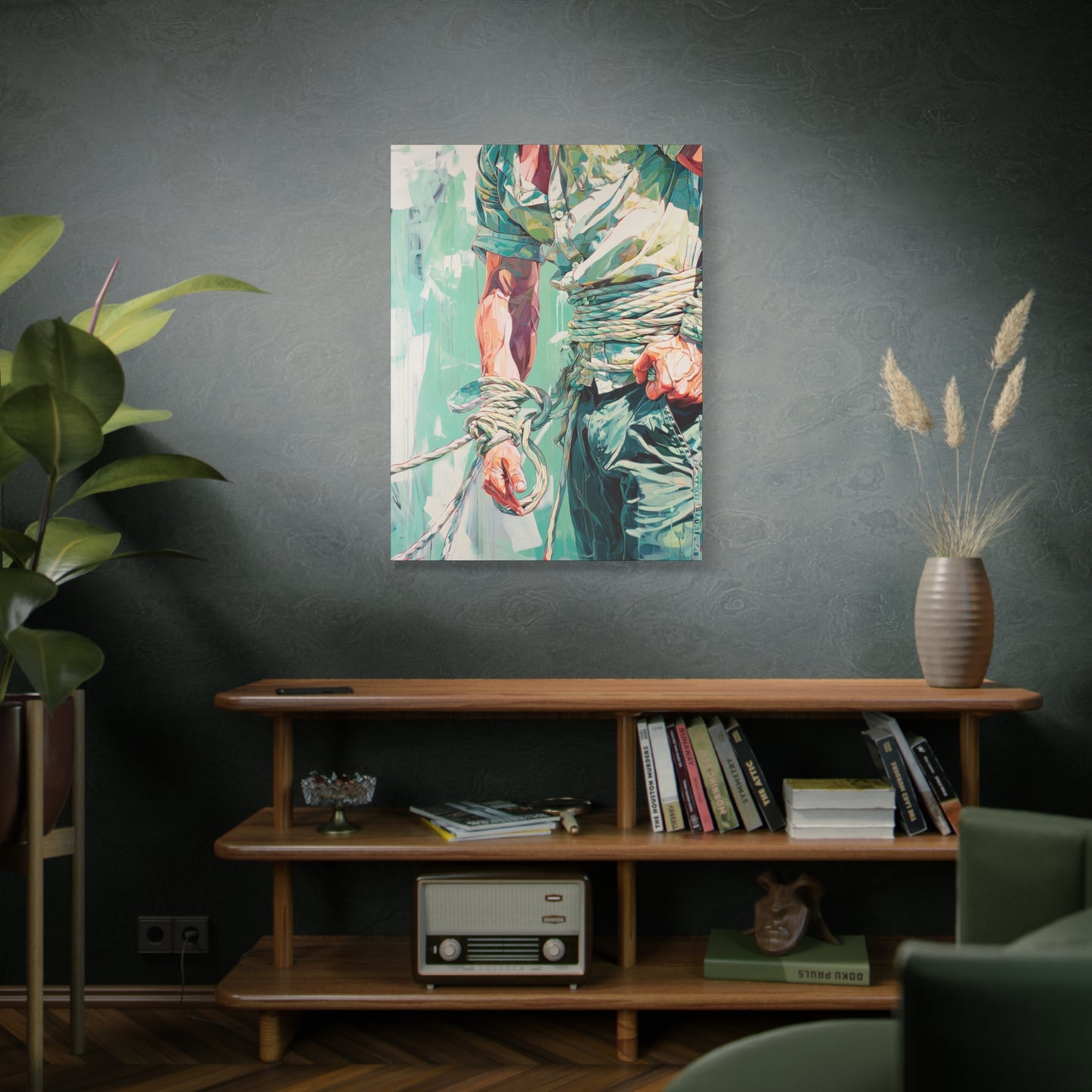 Gallery Wrapped Canvas, Ropes and Reverence Art Canvas, Erotic Shibari Art Canvas – Jiro