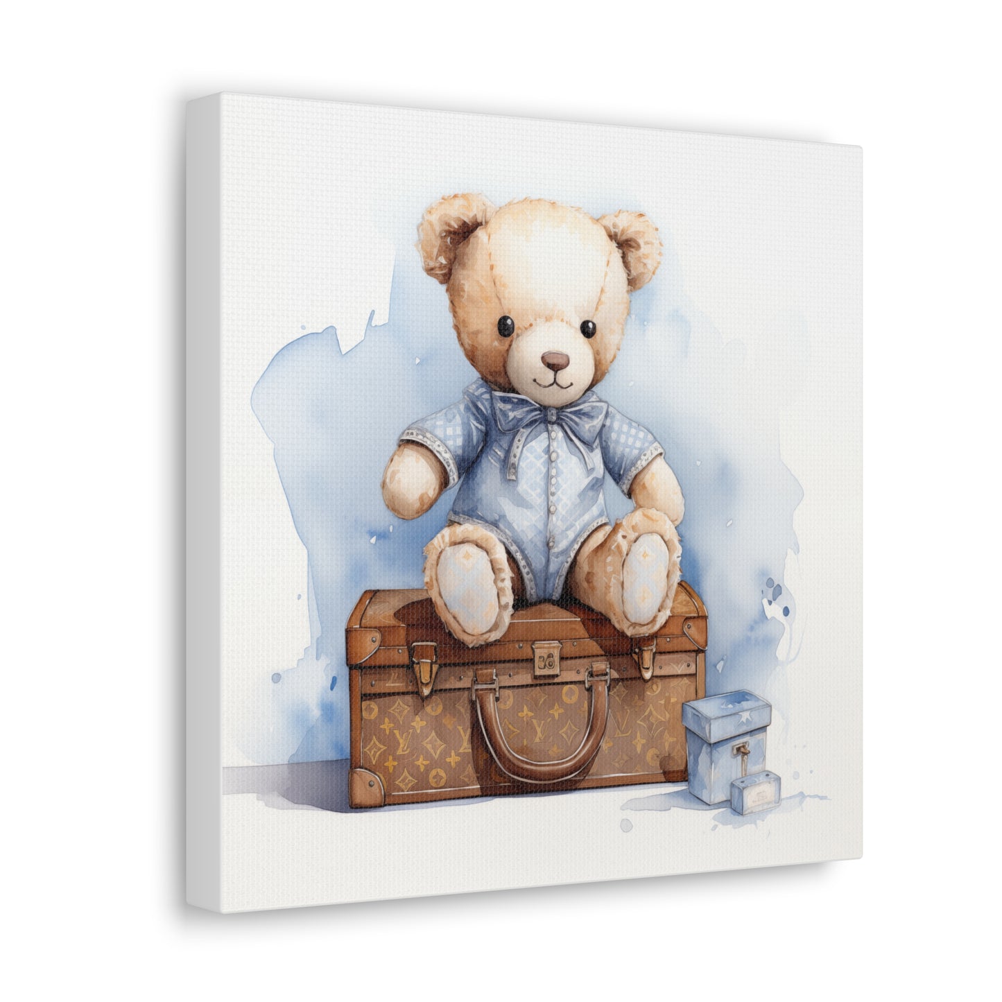 Canvas Gallery Wrap - LV Bear Wall Art - Blu