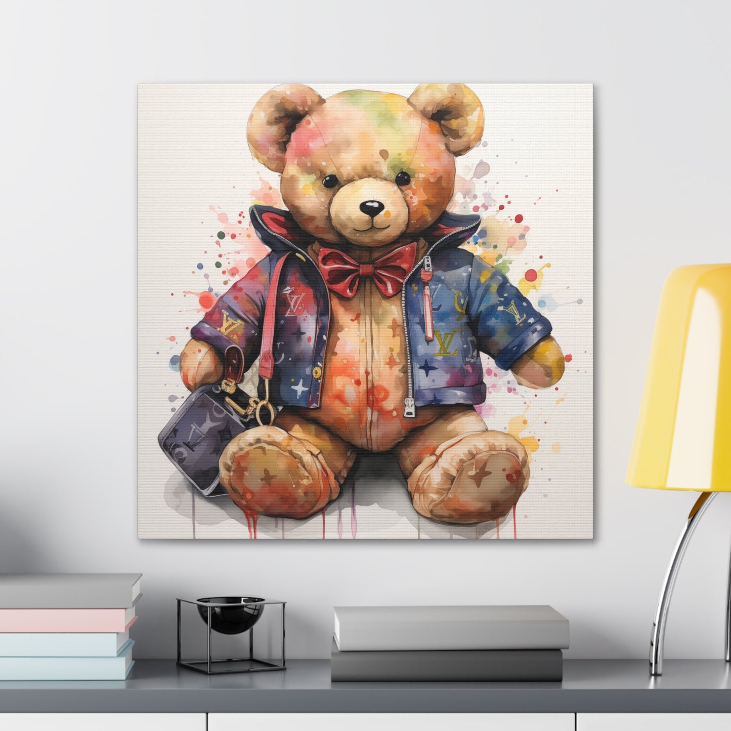 Canvas Gallery Wrap - LV Bear Wall Art - Drip