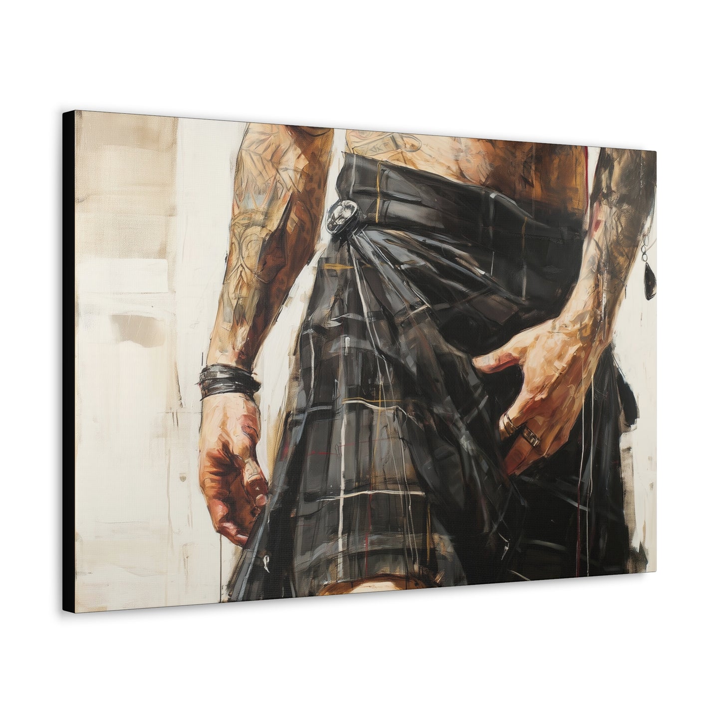 Gallery Wrapped Canvas, Kilts and Carnage Art Canvas, Erotic Pinup Art Canvas – Brodie