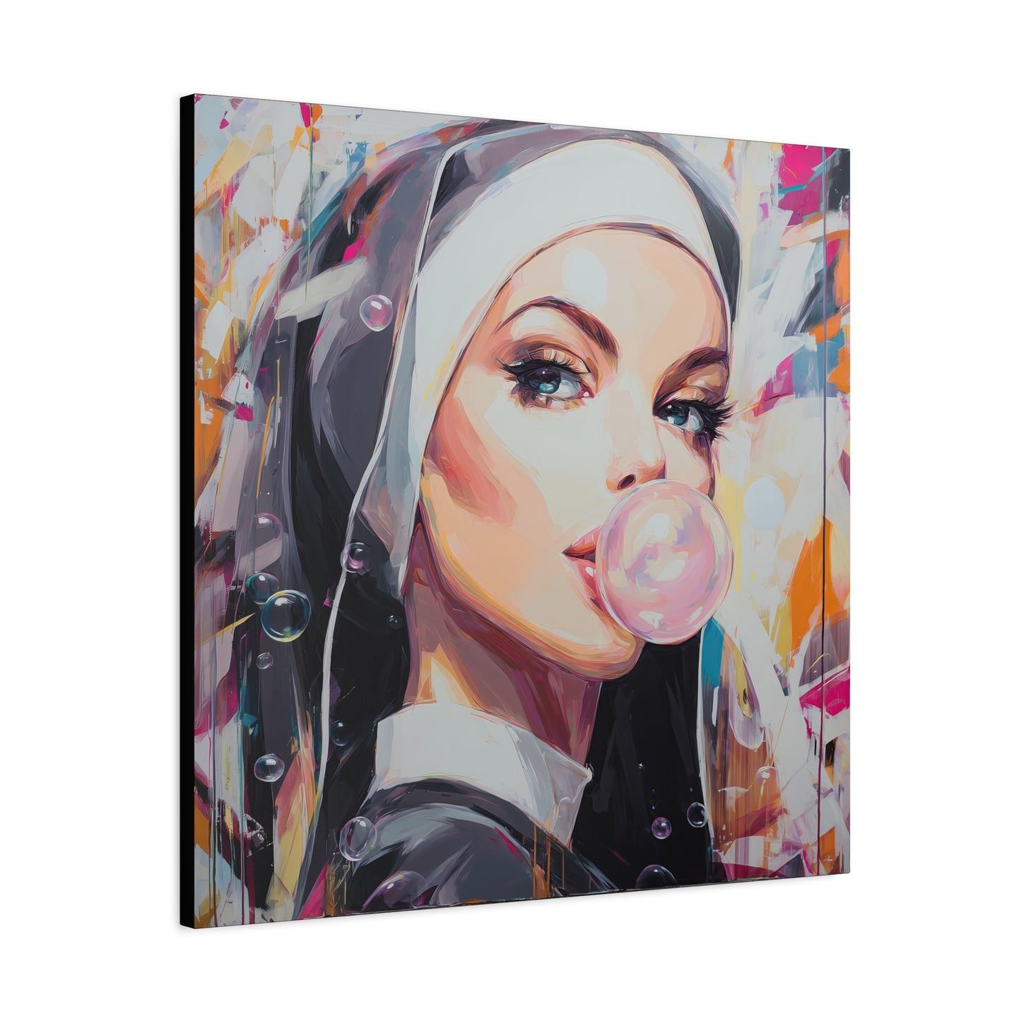 Gallery Wrapped Canvas, Habits and Heresy Art Canvas, Naughty Nuns Art Canvas – Sister Justina