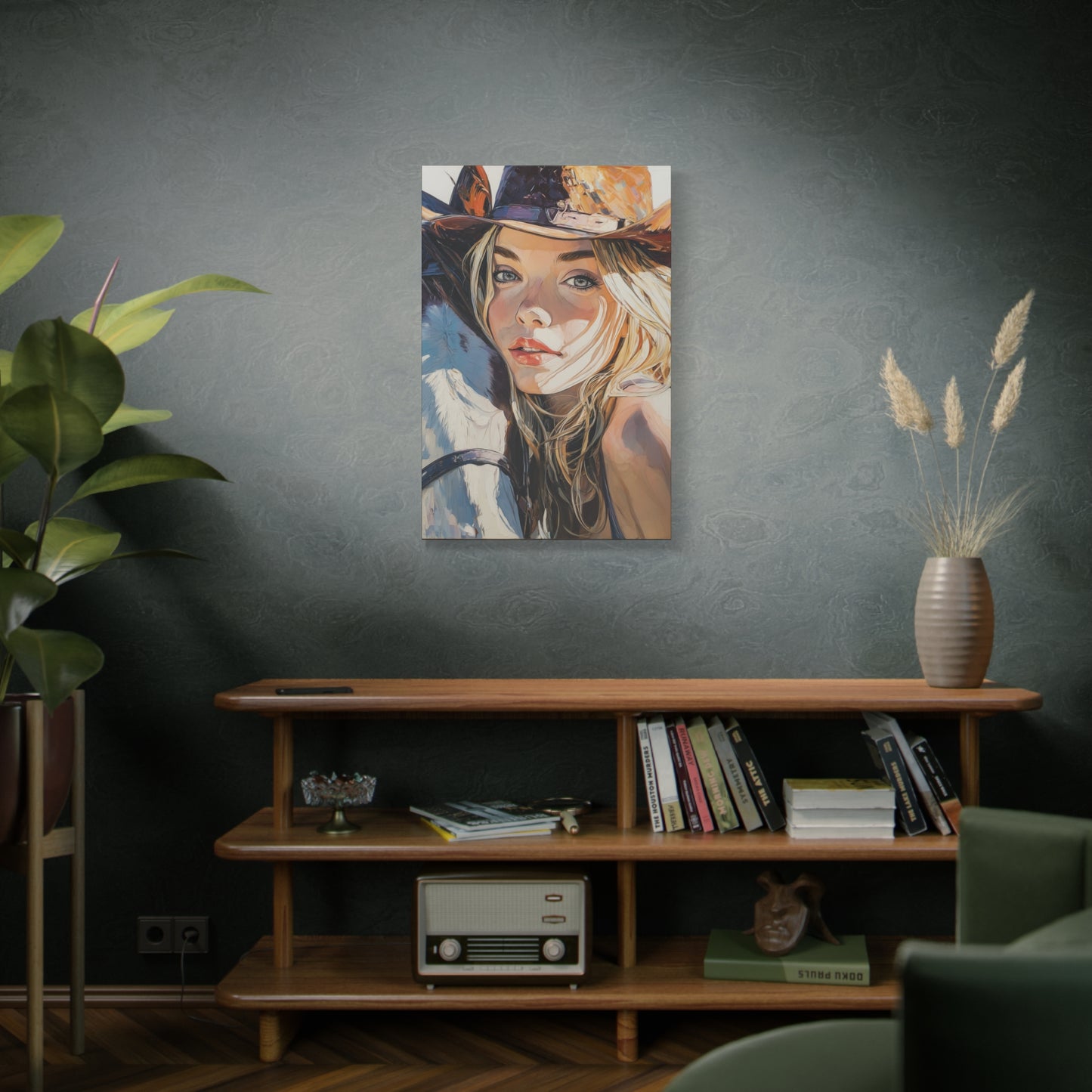 Gallery Wrapped Canvas, Wranglers and Wreckage Art Canvas, Erotic Pinup Art Canvas – Cassidy