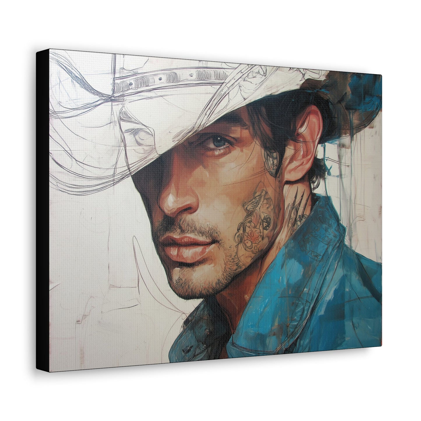 Gallery Wrapped Canvas, Wranglers and Wreckage Art Canvas, Erotic Pinup Art Canvas – Jack