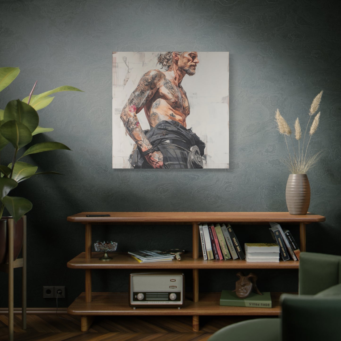 Gallery Wrapped Canvas, Kilts and Carnage Art Canvas, Erotic Pinup Art Canvas – Struan